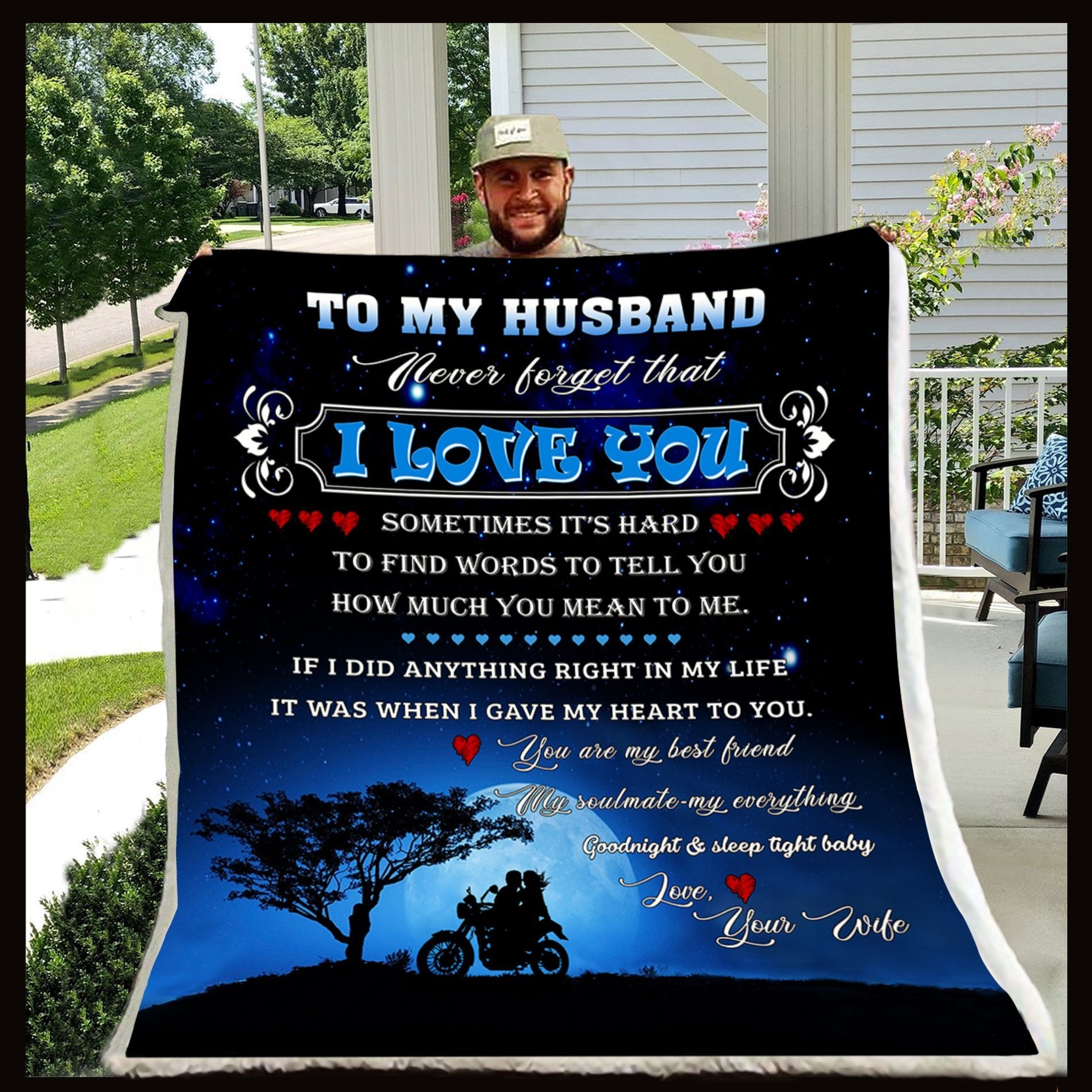Never Forget That I Love You Biker Blanket, Bikers Gift Ideas, Best Gift For Husband-A Loves Gift
