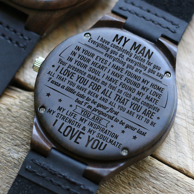 Engraved Wooden Watch - Great Gift For Your Husband-A Loves Gift
