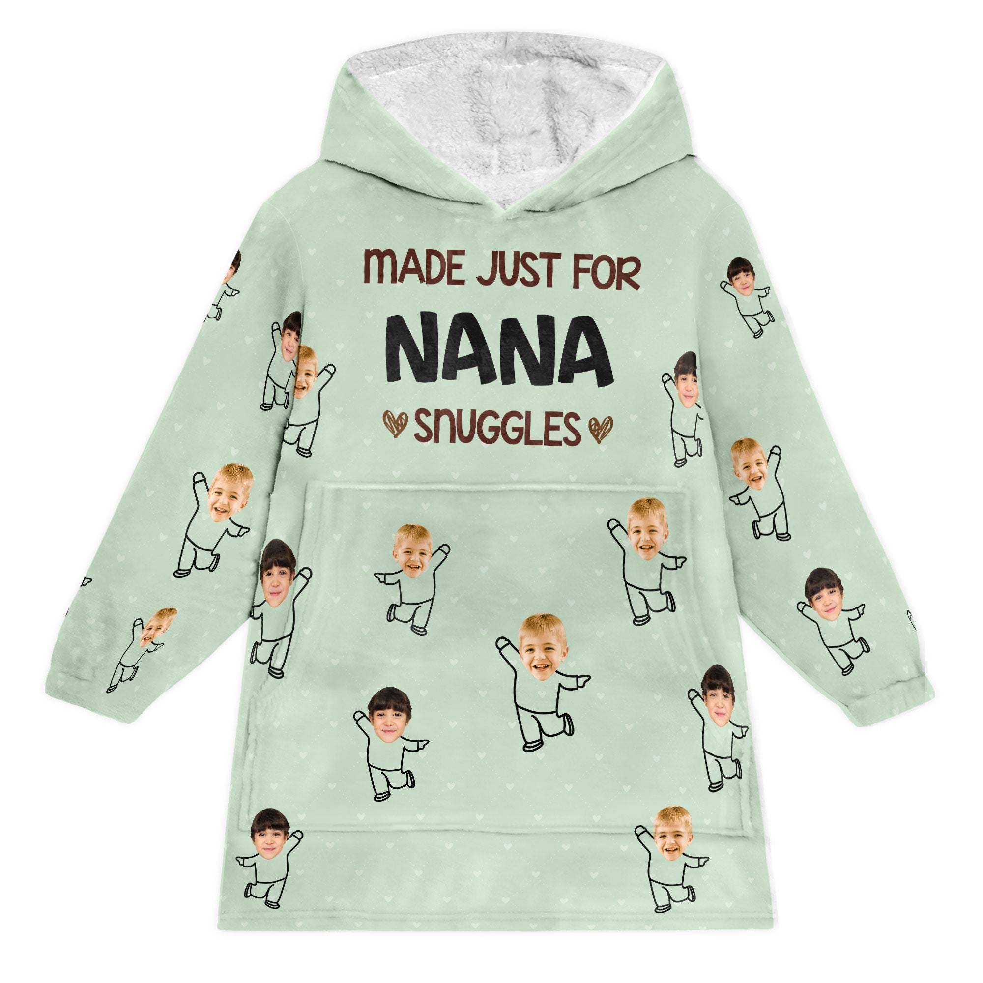 Made Just For Nana Snuggles - Personalized Oversized Blanket Hoodie