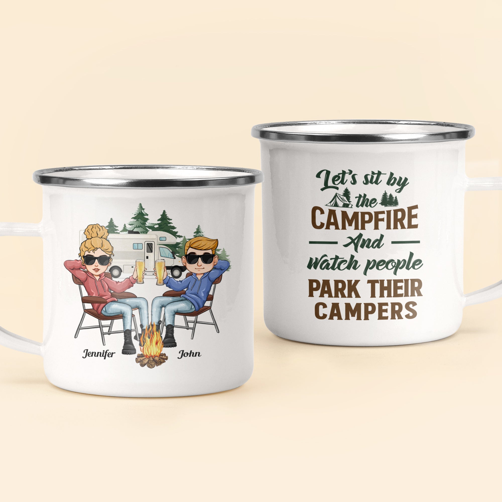 Making Memories One Campsite At A Time - Personalized Enamel Mug