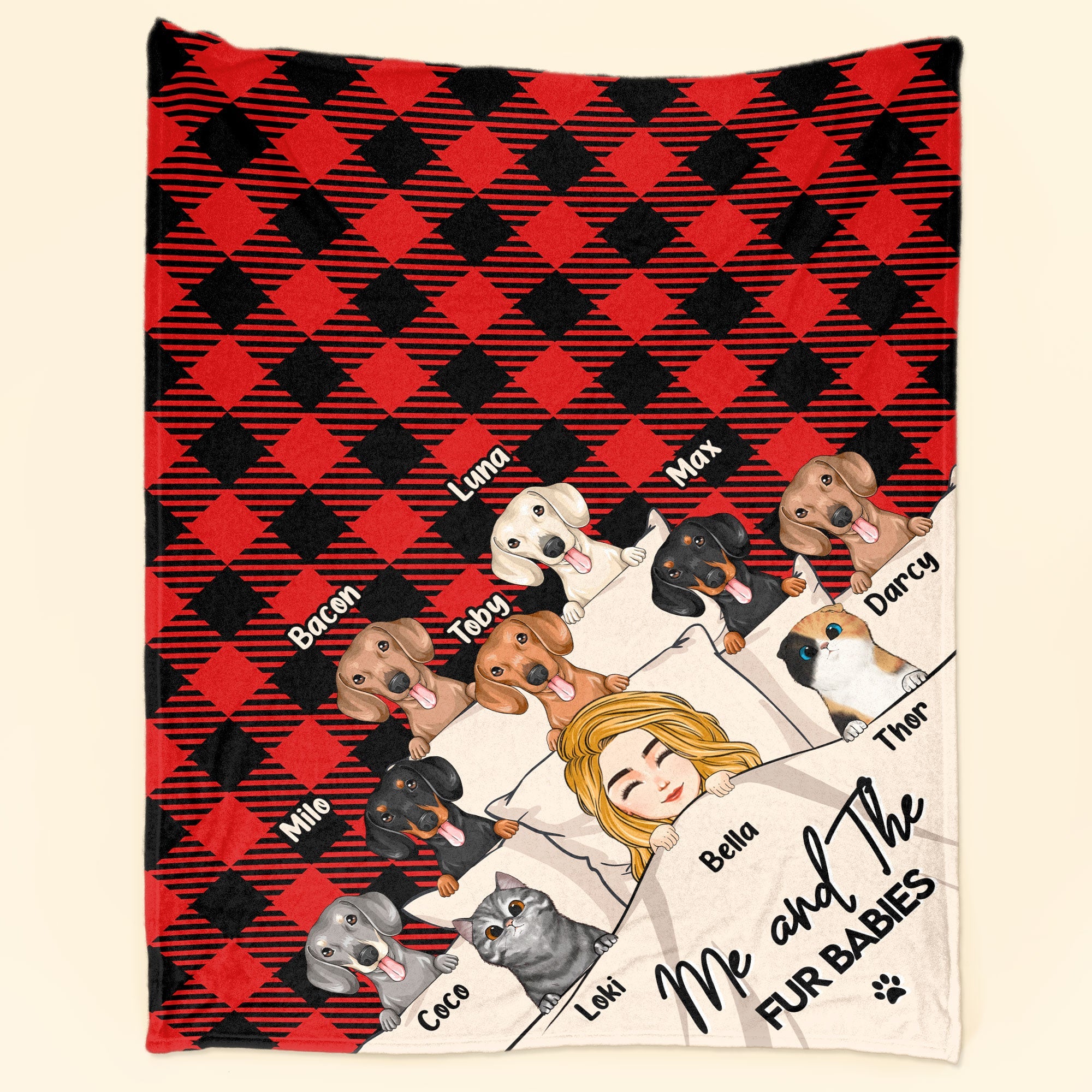 Me & The Fur Babies - Personalized Pet Blanket