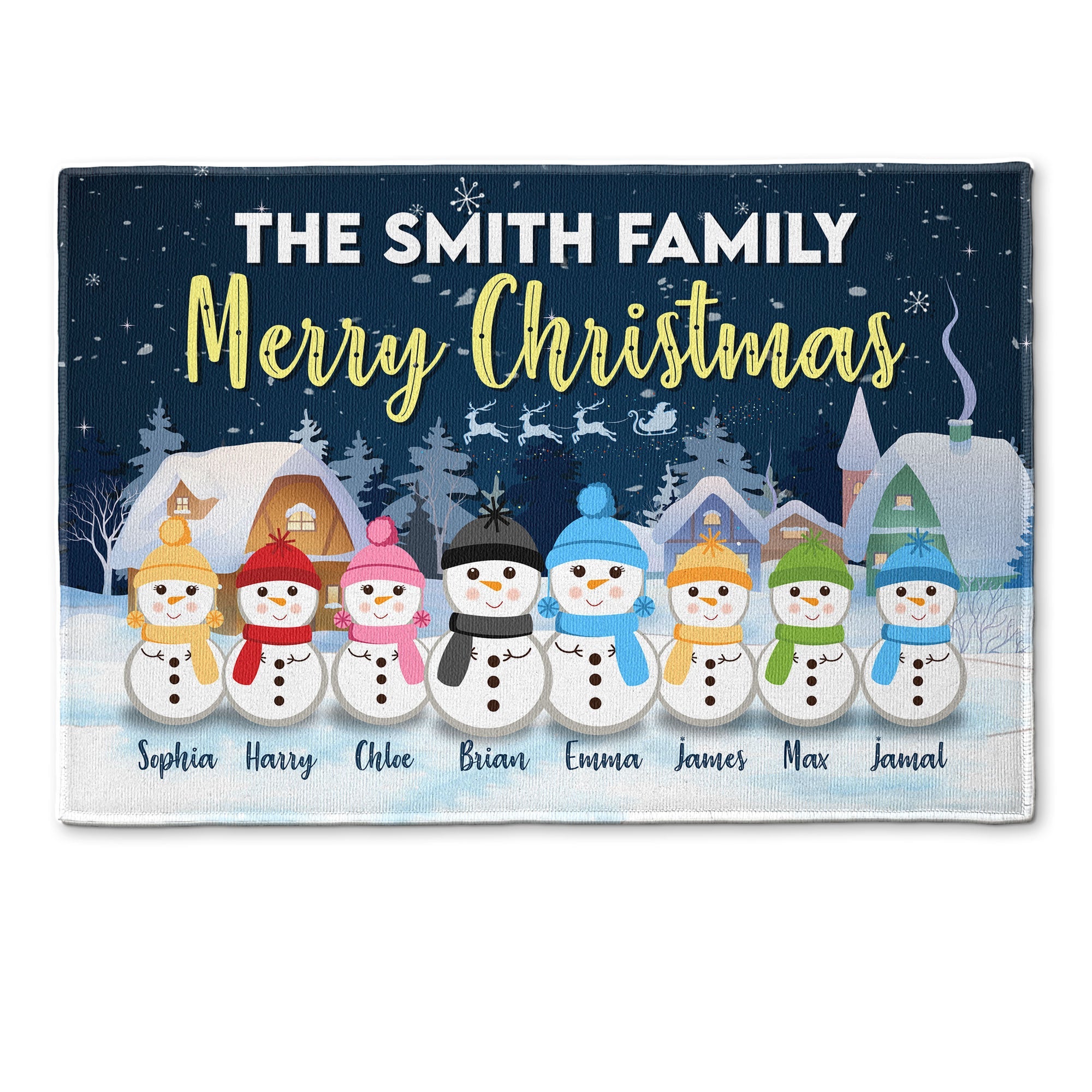 Merry Christmas - Personalized Doormat - Christmas, Loving, Home Decor Gift For Family