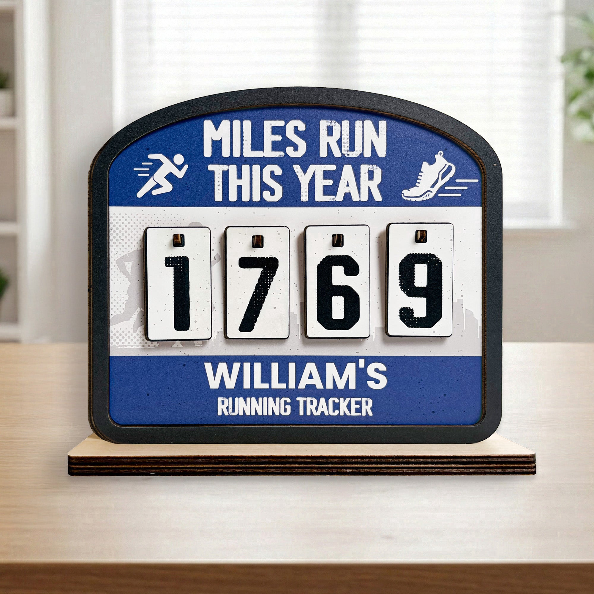 Miles Run This Year - Personalized Running Counter Sign