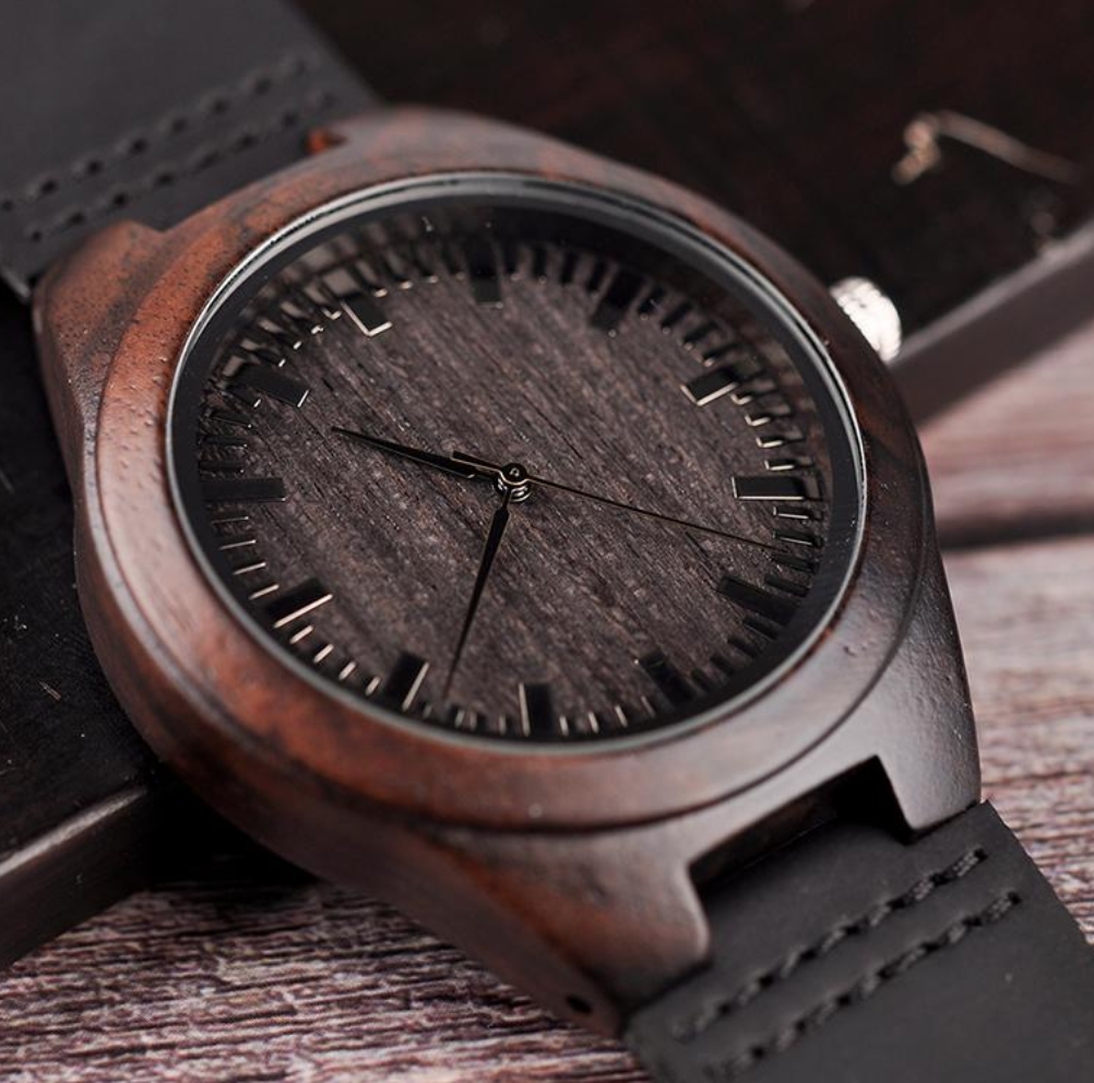 GREAT GIFTS FOR HUSBAND ENGRAVED WOODEN WATCH-A Loves Gift