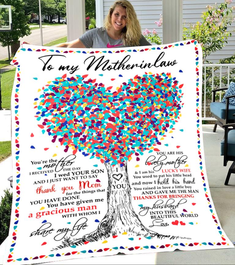 Custom Blanket To My Mother In Law - Perfect Gift For Mother - Fleece Blanket-A Loves Gift