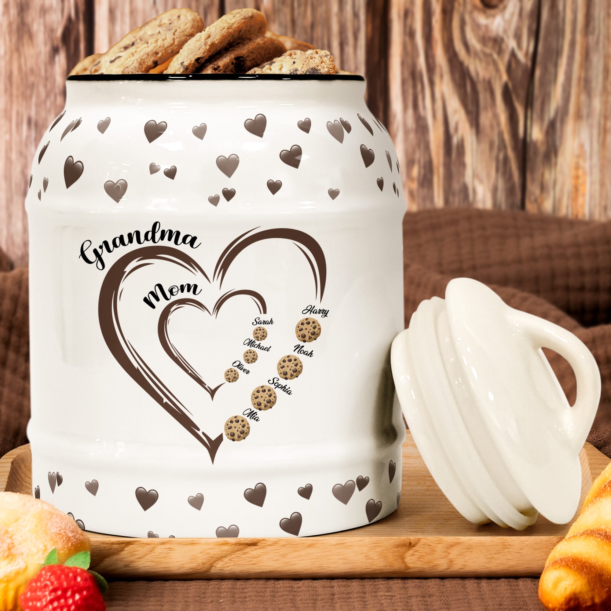 Mom Grandma Cookies Custom Kids' Names - Personalized Cookie Jar