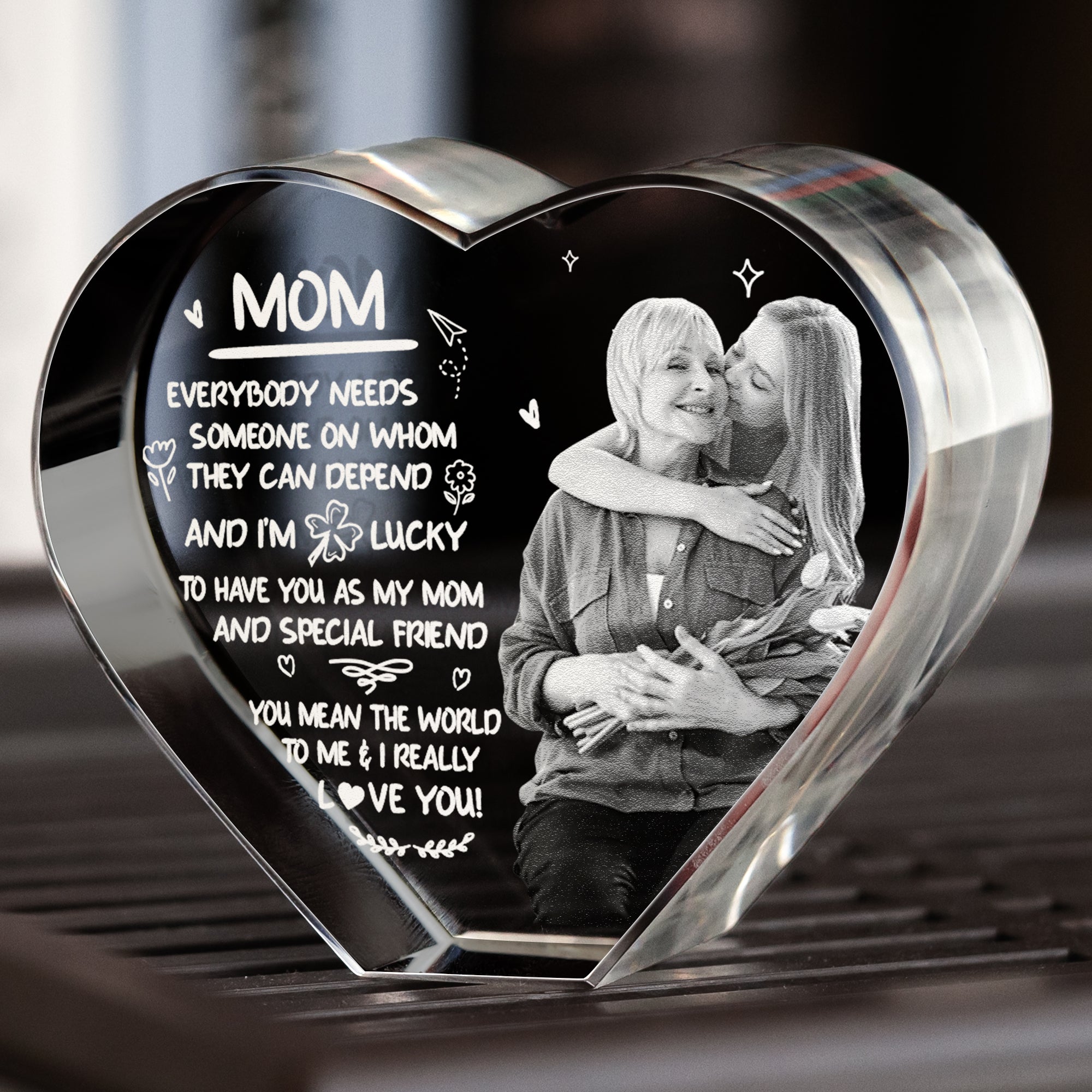 Mom I Really Love You - Custom 2D Crystal Photo