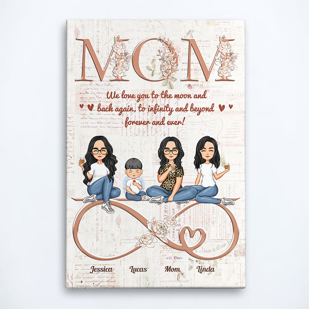 Mom Infinity And Beyond - Personalized Poster/Wrapped Canvas