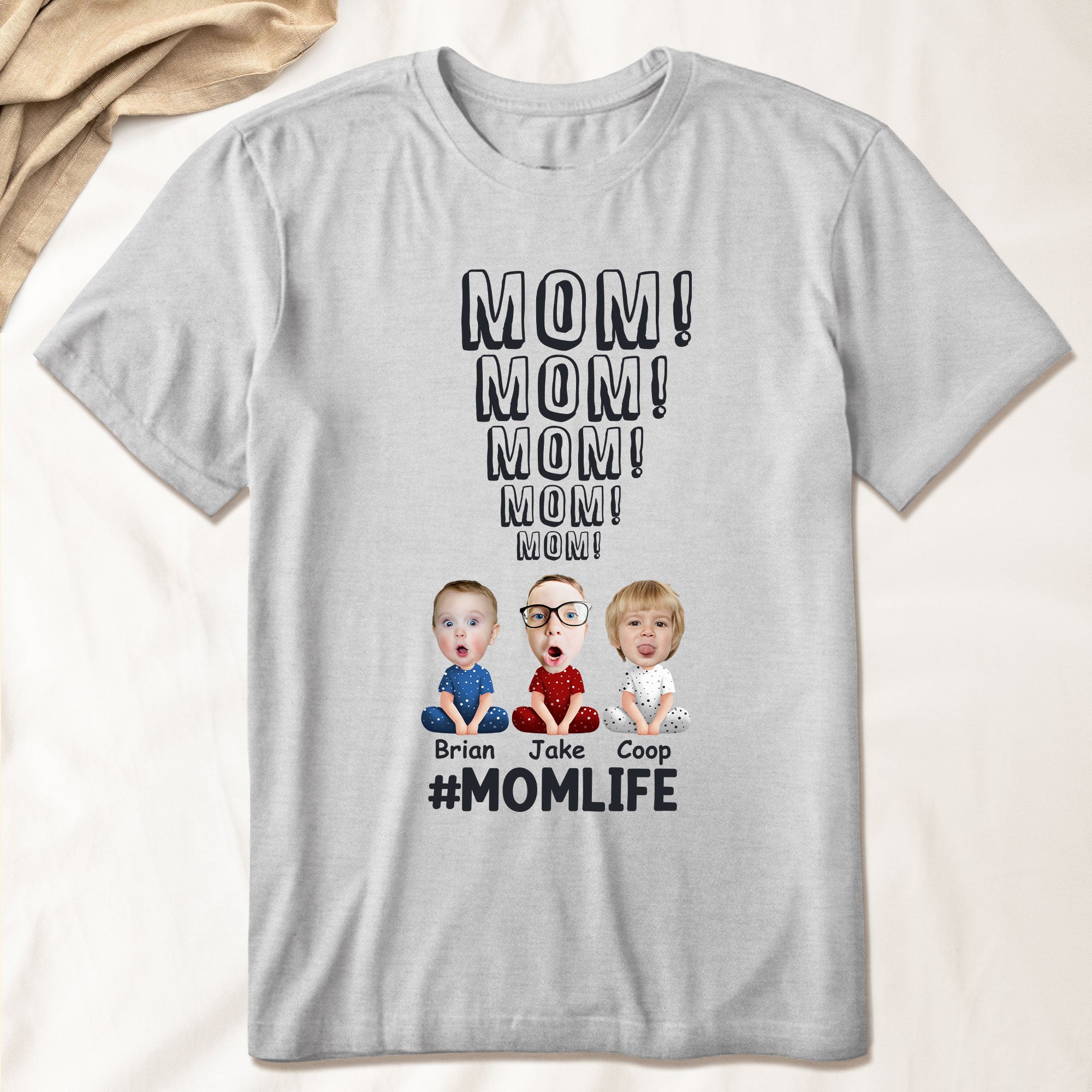 Mom Life Funny Cartoon Version - Personalized Photo Shirt