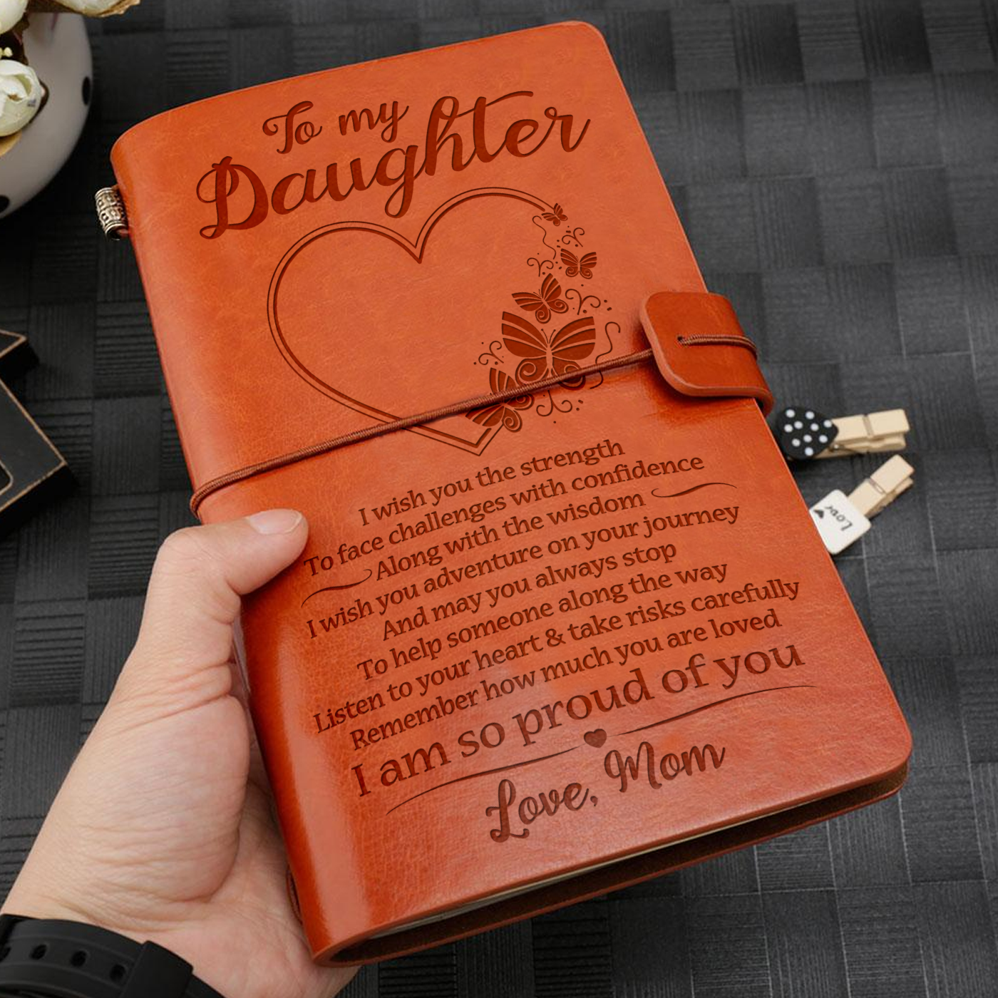 DAUGHTER MOM - PROUD OF YOU - VINTAGE JOURNAL-A Loves Gift