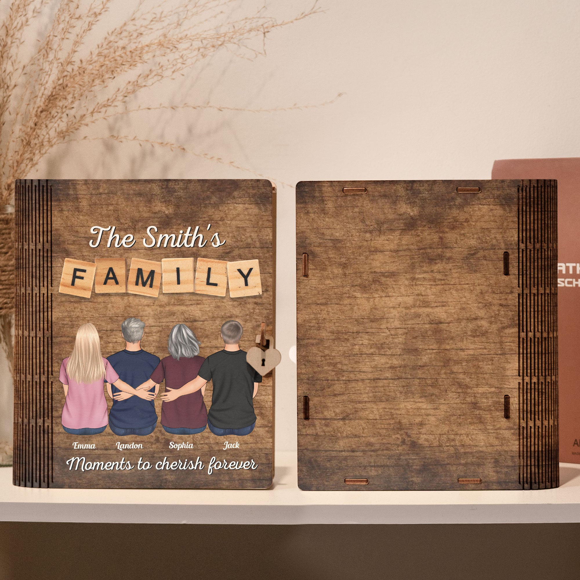 Moments To Cherish Forever - Personalized Wooden Book Box