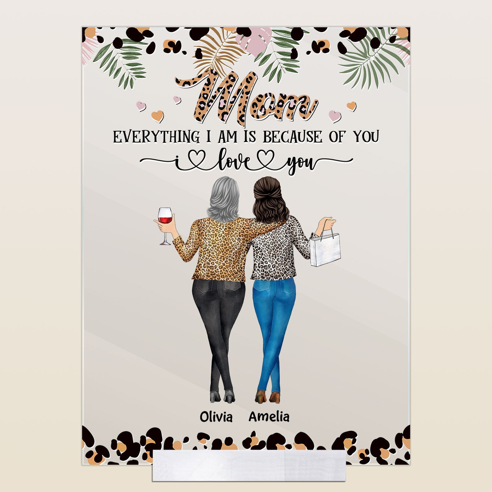 Mother And Daughters - Personalized Acrylic Plaque