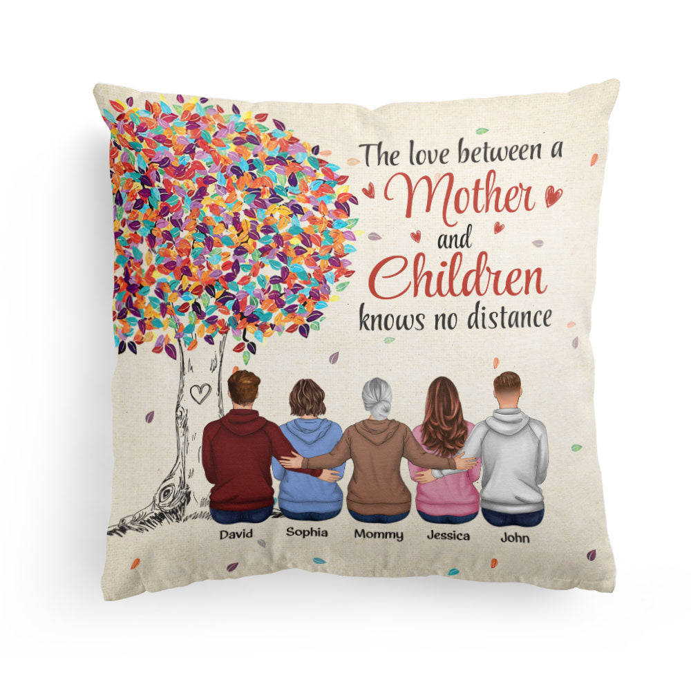 Mother & Children Colorful Tree - Personalized Pillow (Insert Included)
