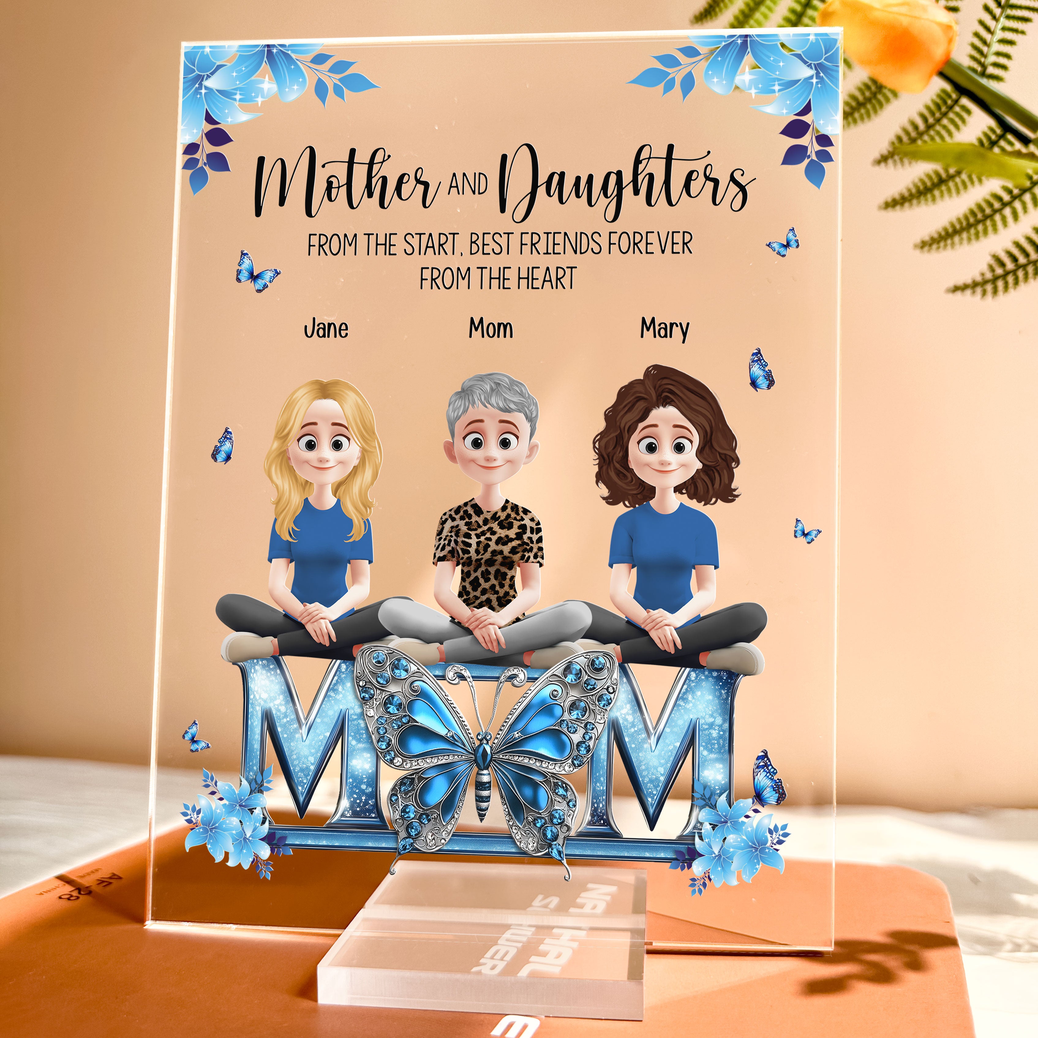 Mother & Daughters BFF Forever Gifts For Mom New Version - Personalized Acrylic Plaque