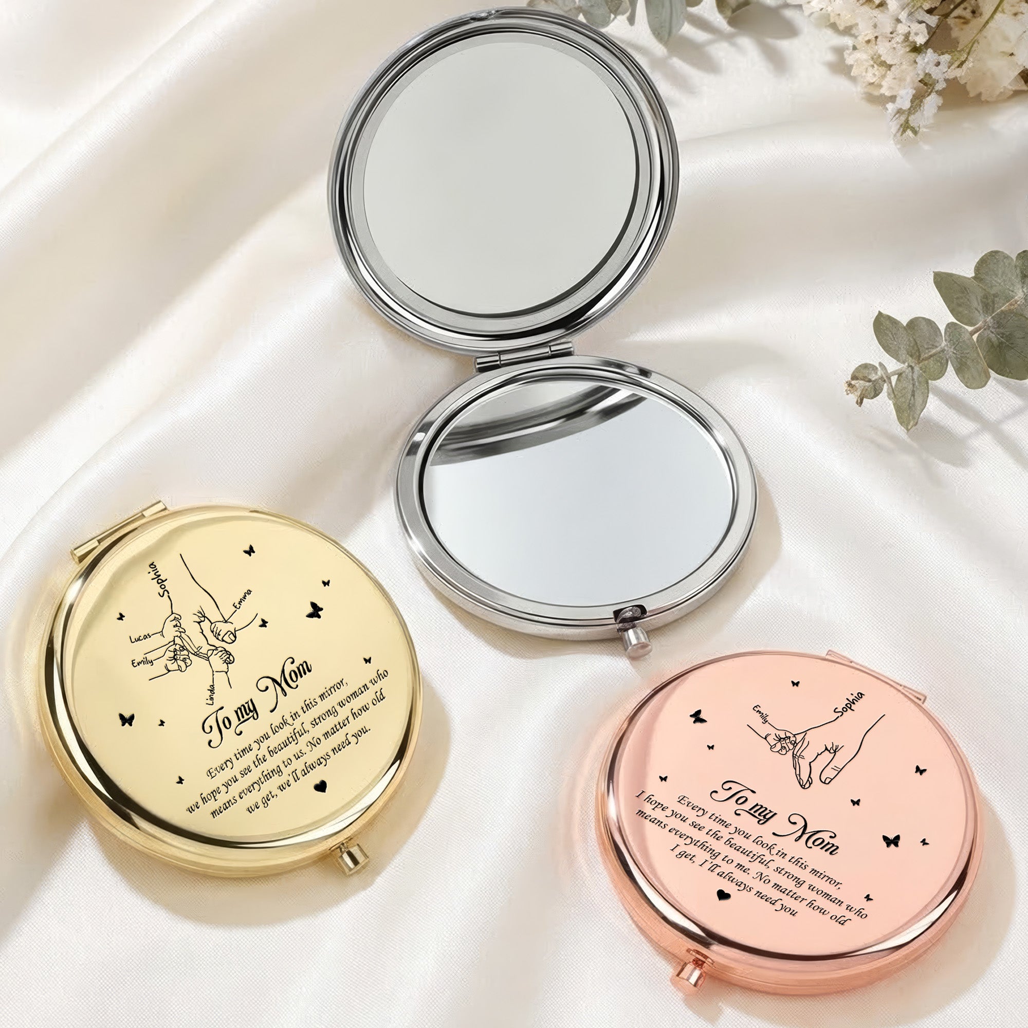 Mother's Day Gifts Every Time You Look In This Mirror Reminder For Mom - Personalized Compact Mirror