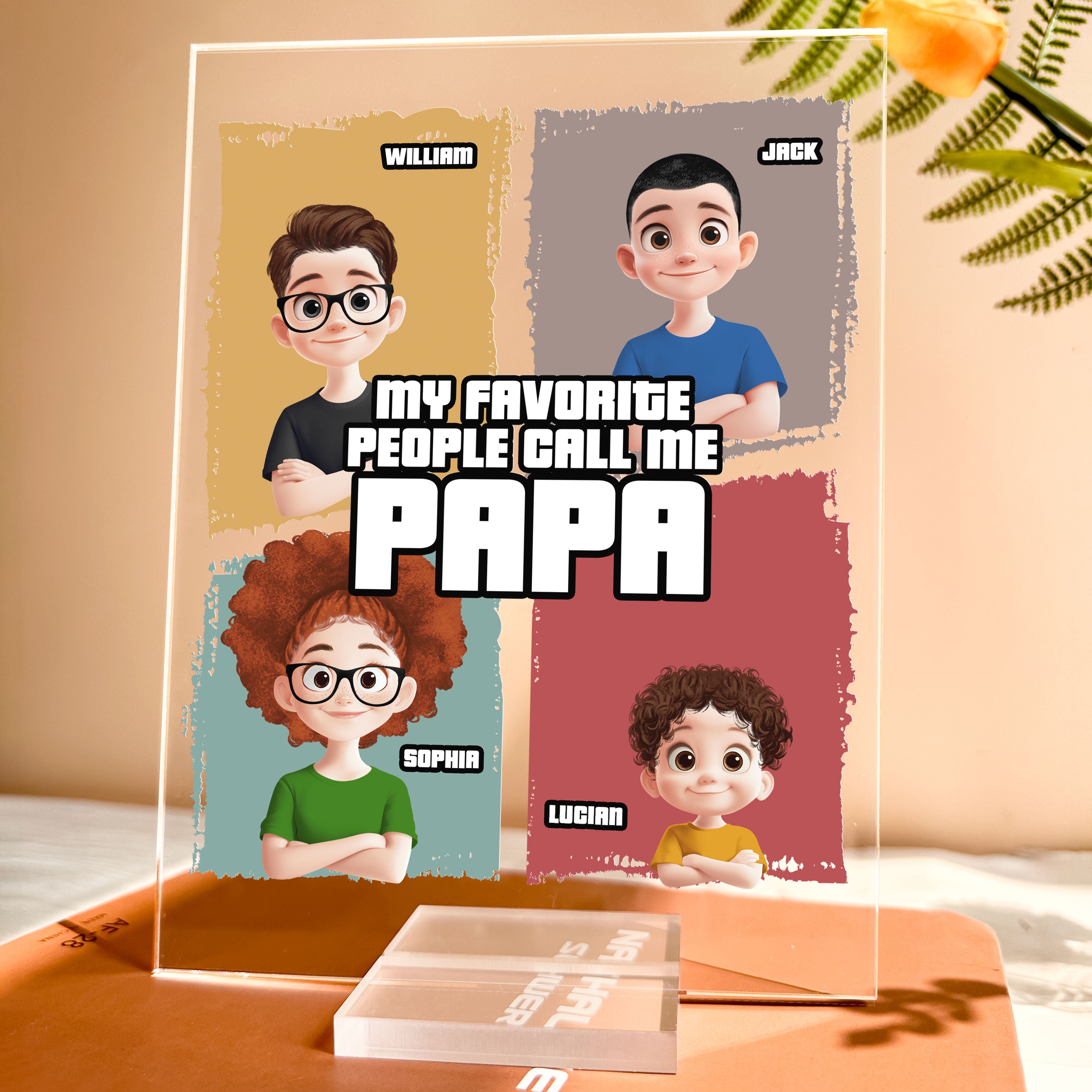 My Favorite People Call Me Papa - Personalized Acrylic Plaque