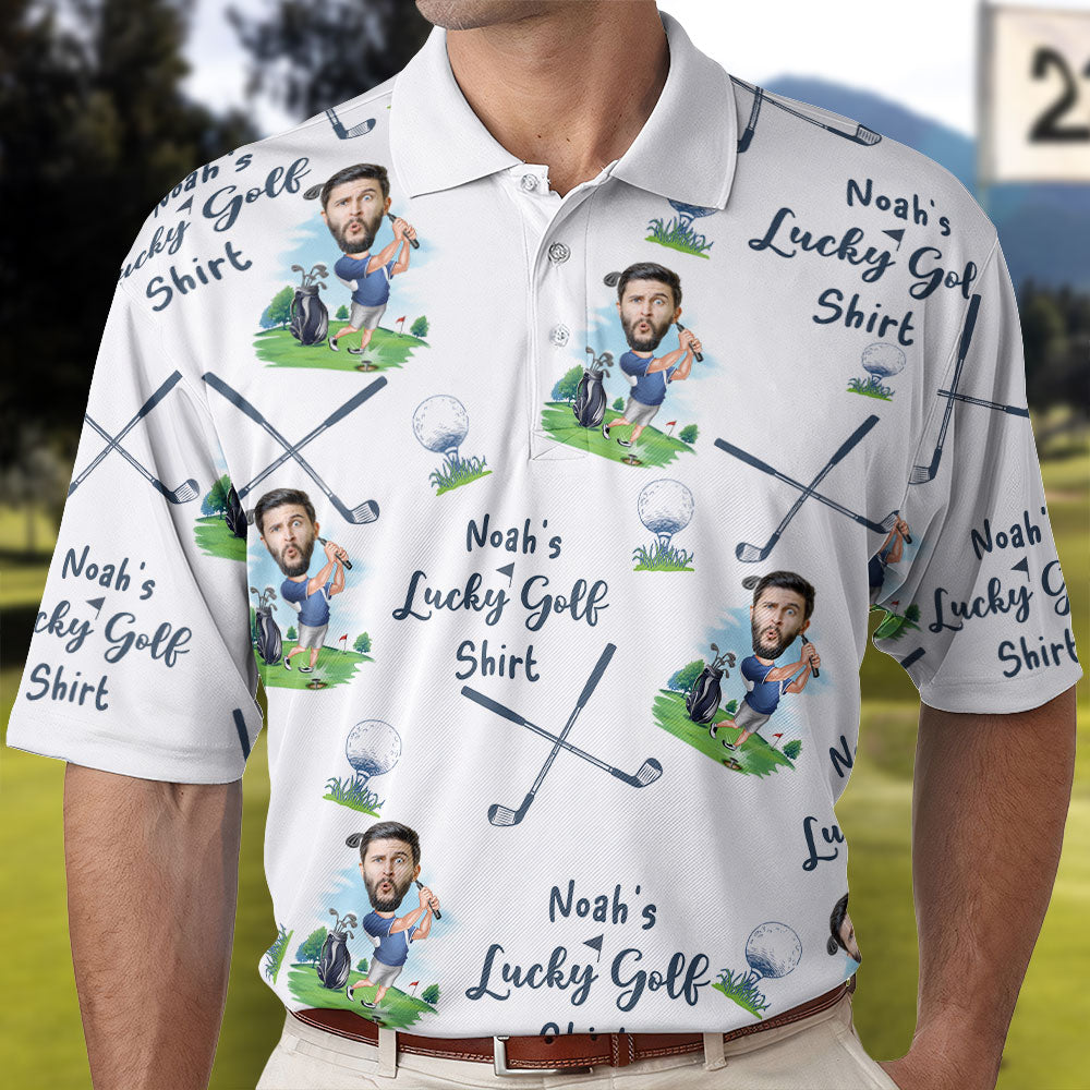 My Lucky Golf Shirt - Personalized Photo Polo Shirt