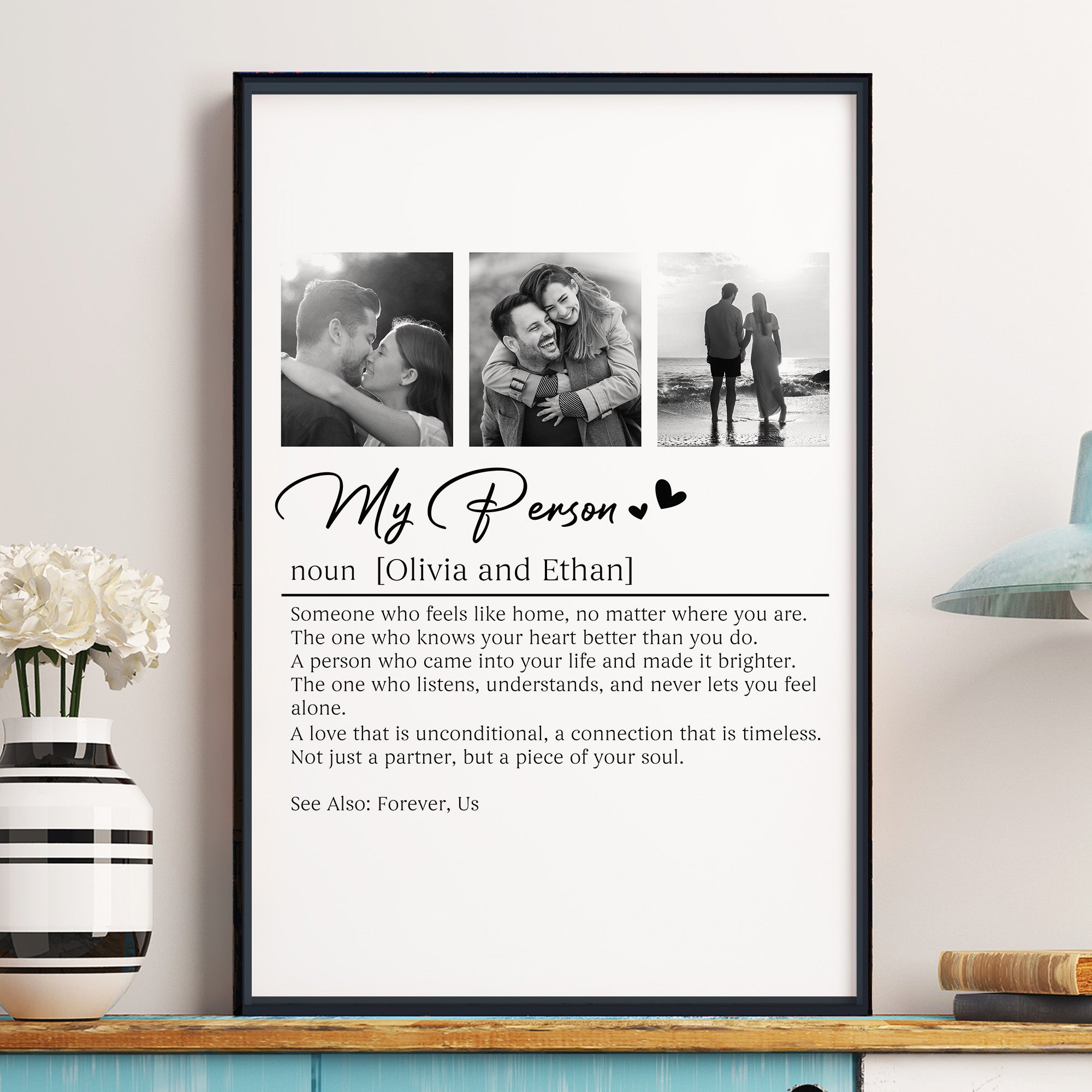 My Person Definition Anniversary Gift, Valentines Gift - Personalized Photo Poster