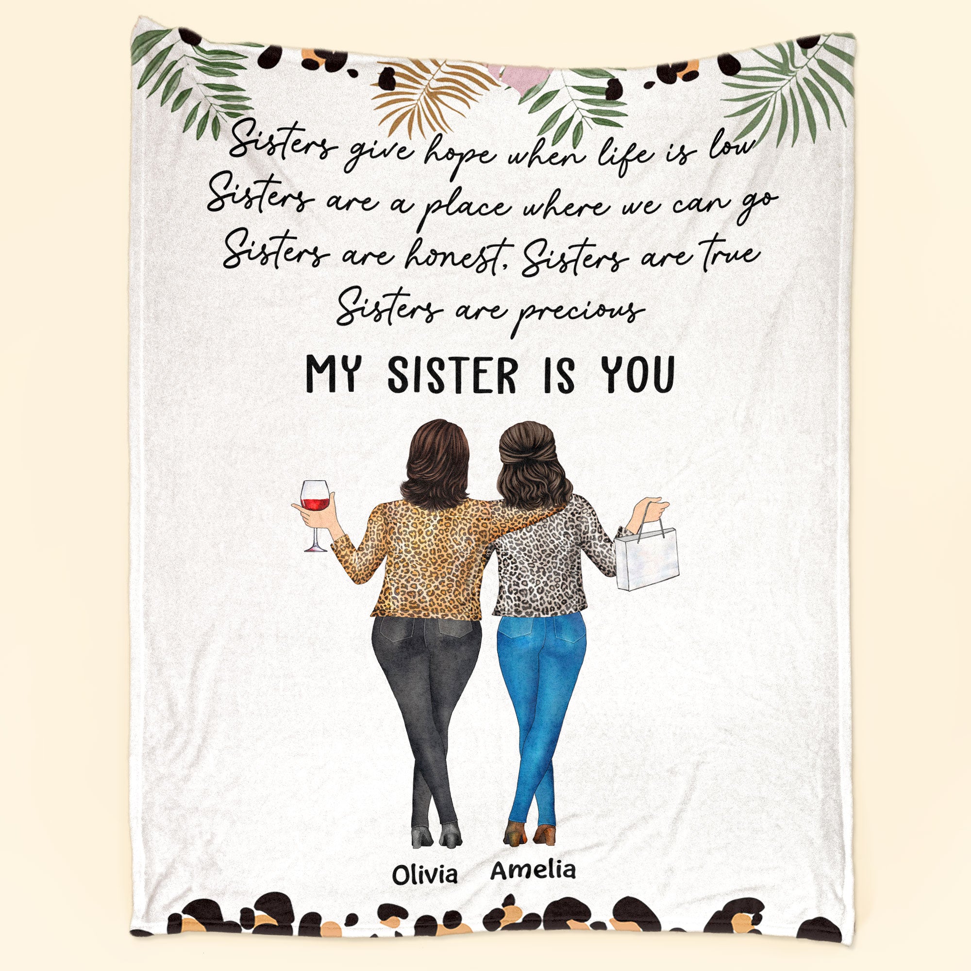 My Sister Is You - Personalized Sister Blanket - Birthday, Sister's Day Gift For Sisters
