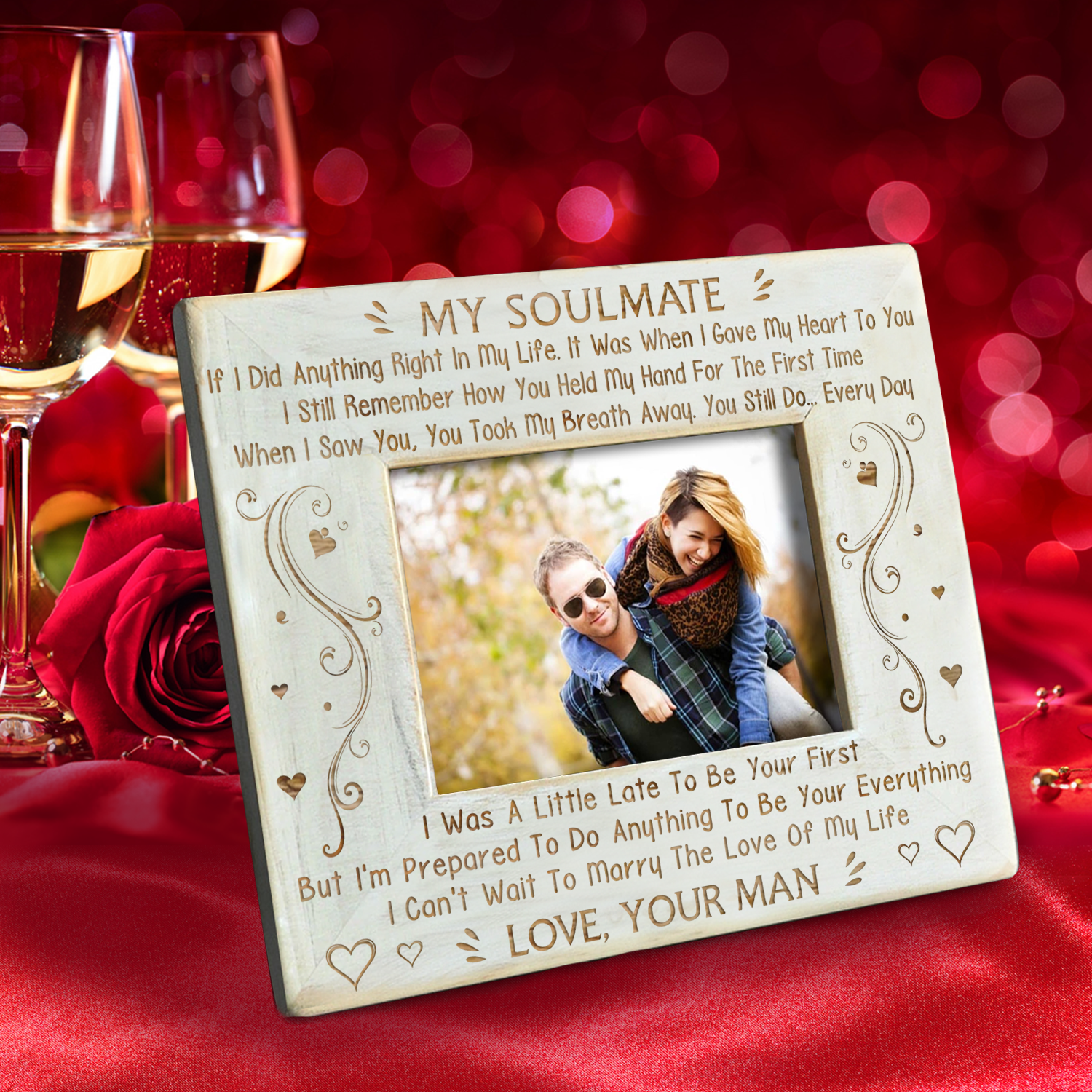 MY SOULMATE - CANT WAIT - WOOD FRAME 