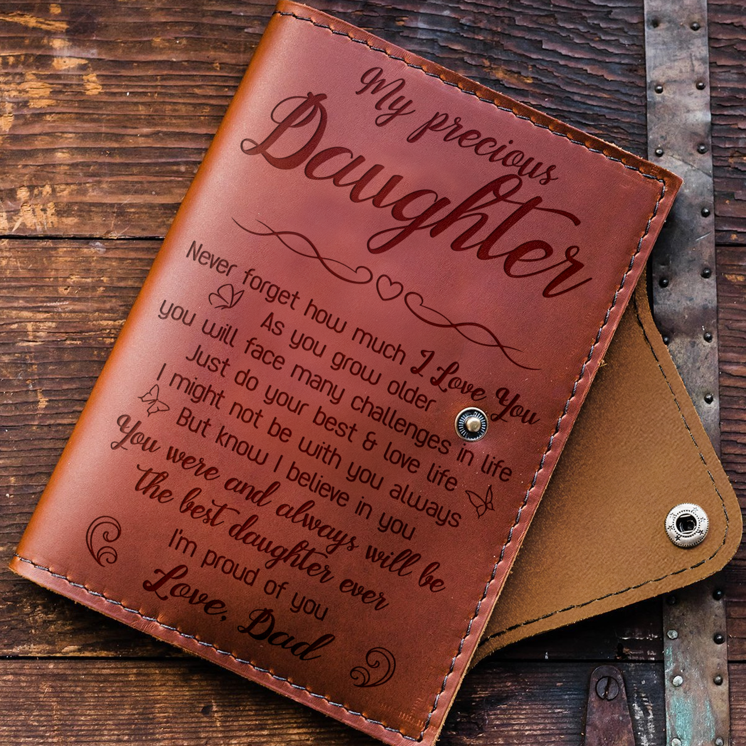DAUGHTER DAD - I LOVE YOU - JOURNAL COVER-A Loves Gift