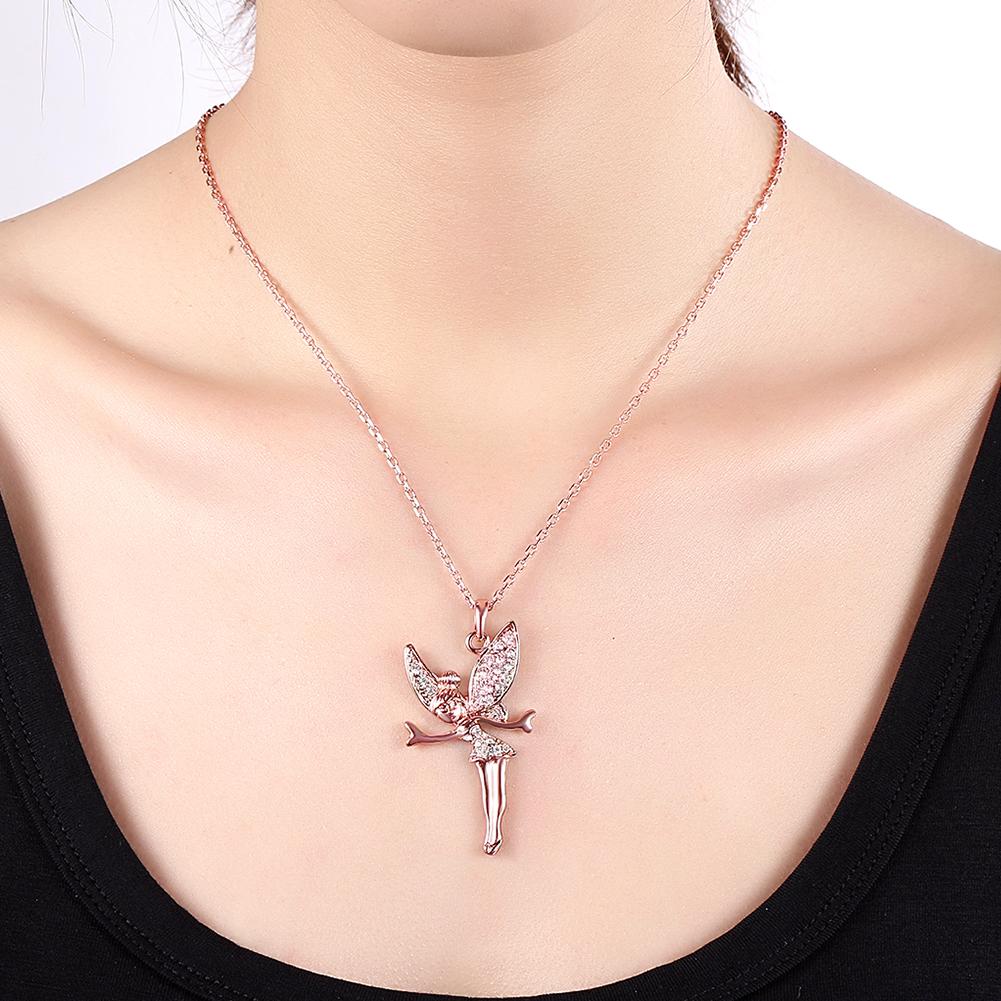 Rosegoldtone Swarovski Elements Flying Angel Necklace, , Riakoob Jewelry, Riakoob Jewelry  jewelryjewelry deals, swarovski crystal jewelry, groupon jewelry,, jewelry for mom,