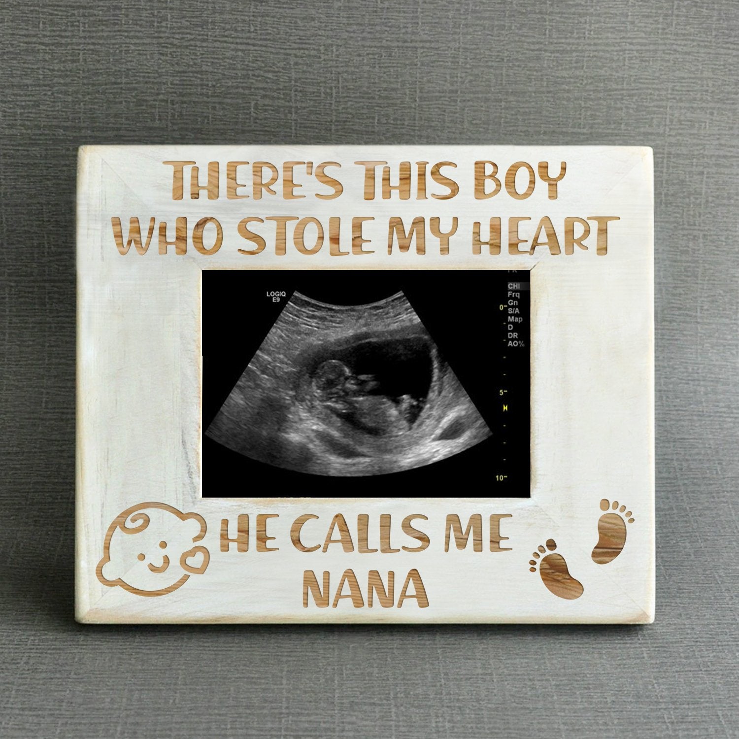GRANDSON NANA - STOLE MY HEART - WOOD FRAME