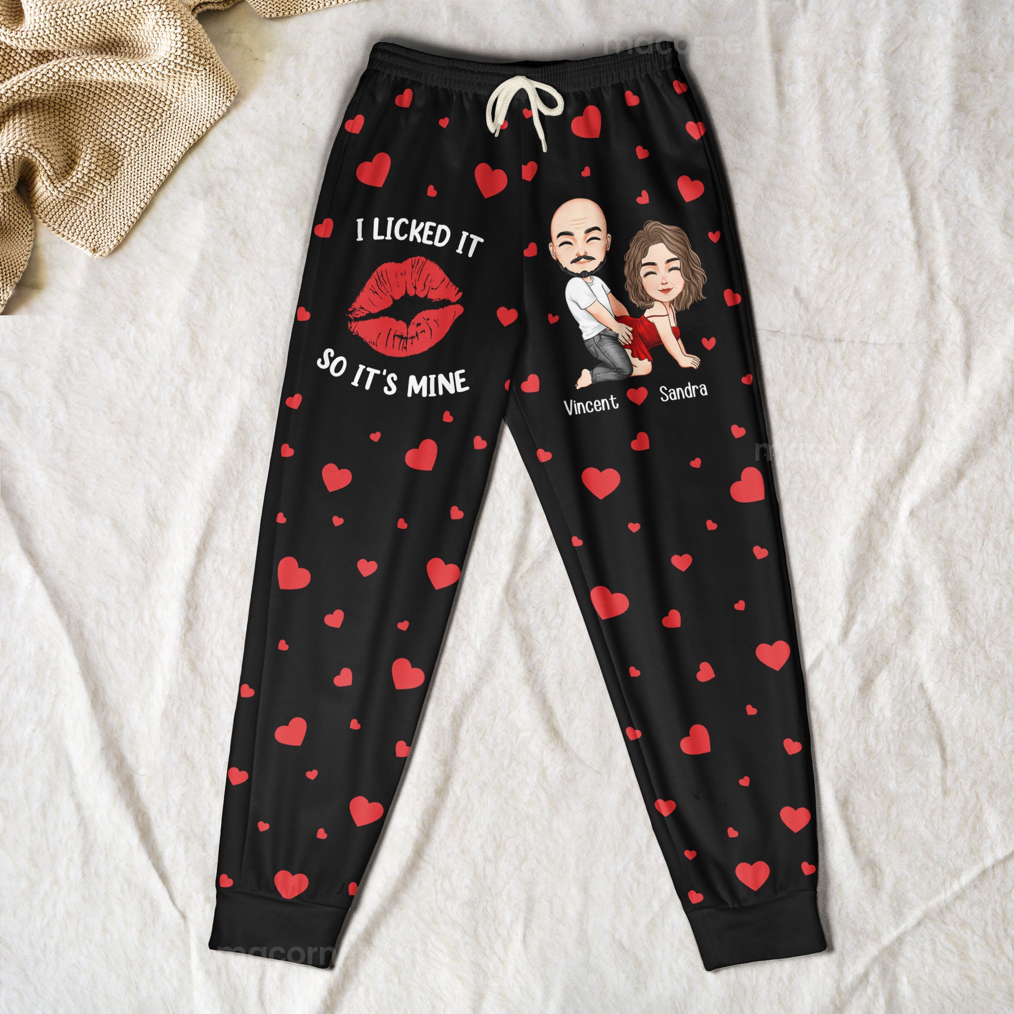 Naughty Couple I Licked It So It's Mine Gift For Her For Him - Personalized Sweatpants