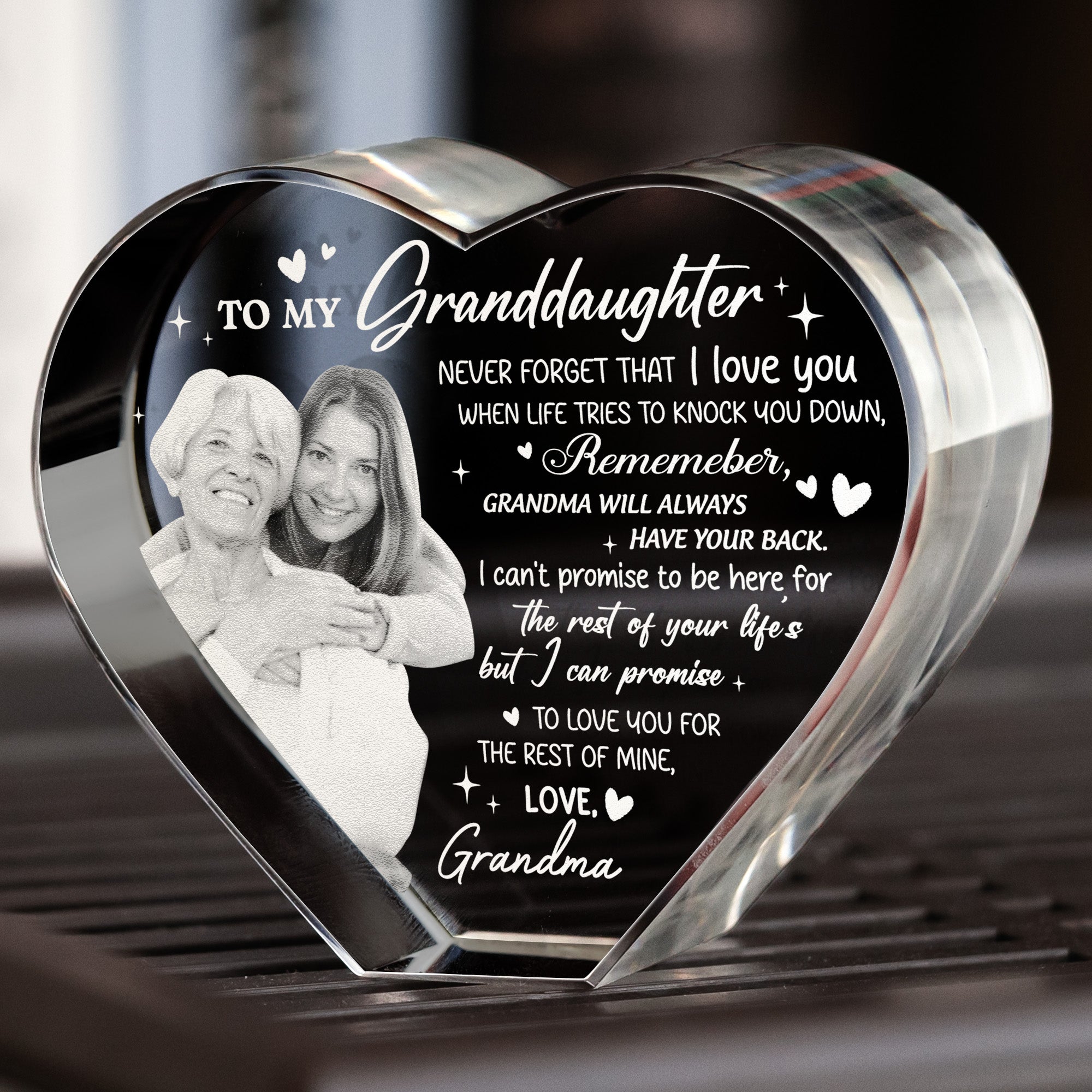 Never Forget That I Love You - Custom 2D Crystal Photo