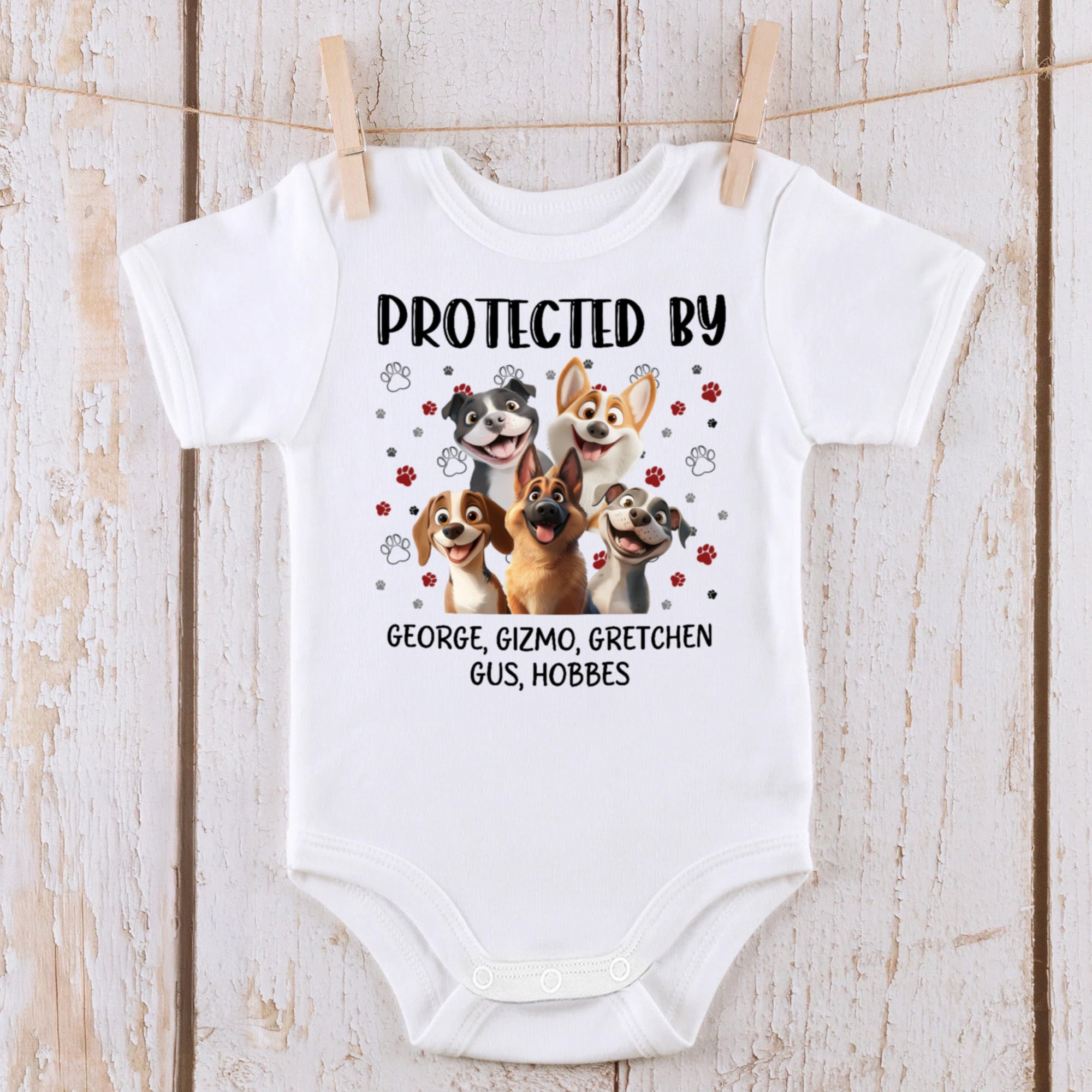 New Version Protected By Baby Gift Newborn Gift - Personalized Baby Onesie