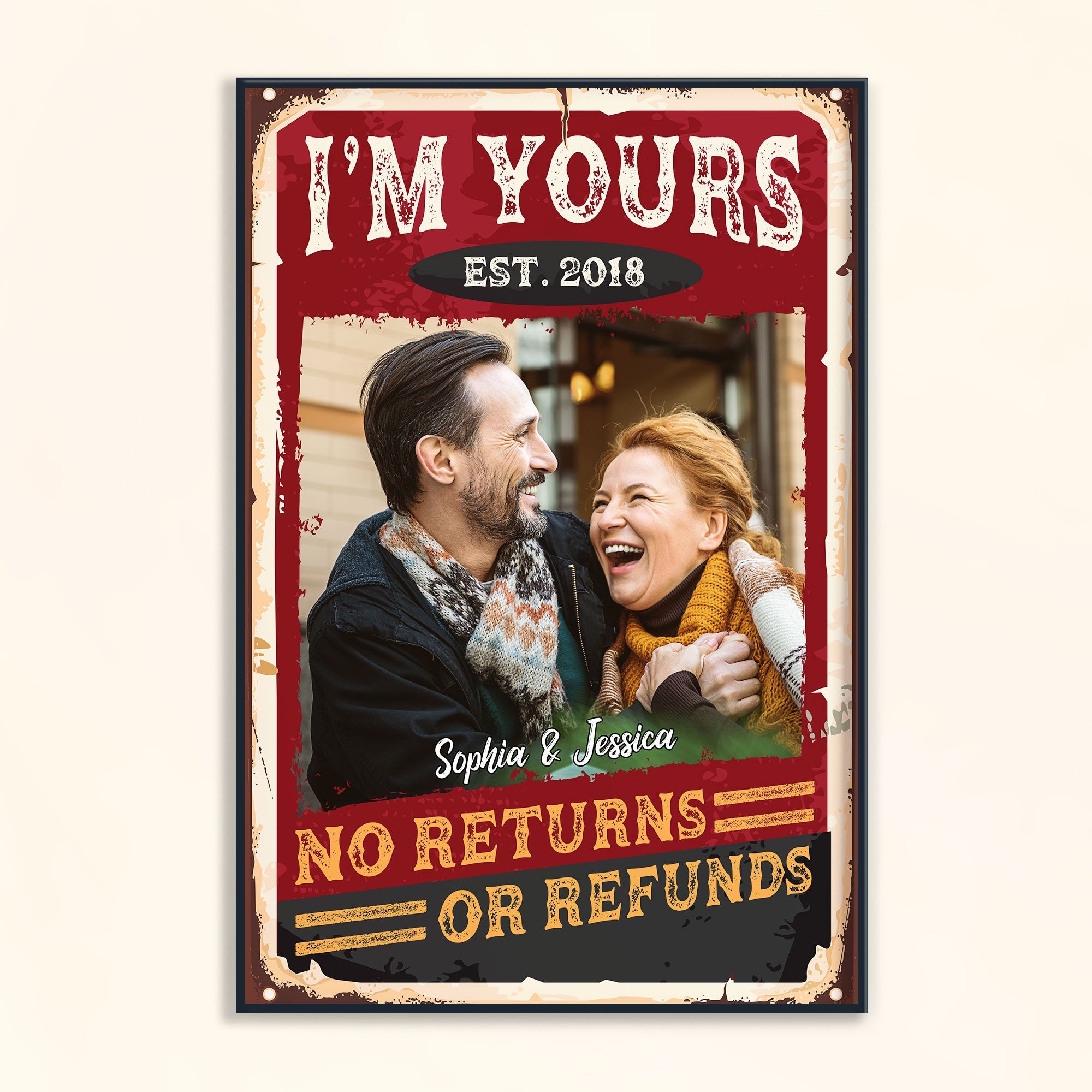 No Returns Or Refunds - Personalized Photo Poster/Wrapped Canvas