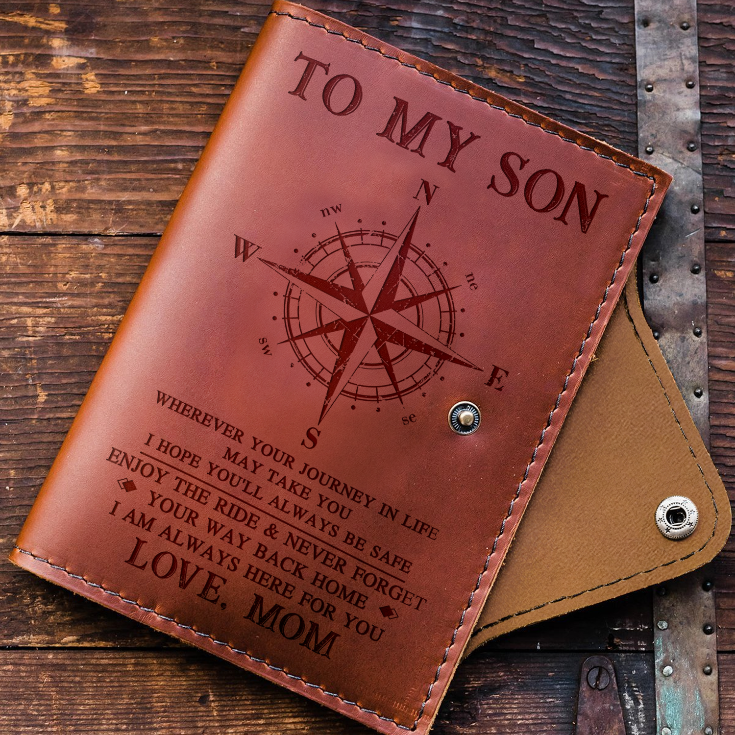 SON MOM - ALWAYS BE SAFE - JOURNAL COVER-A Loves Gift