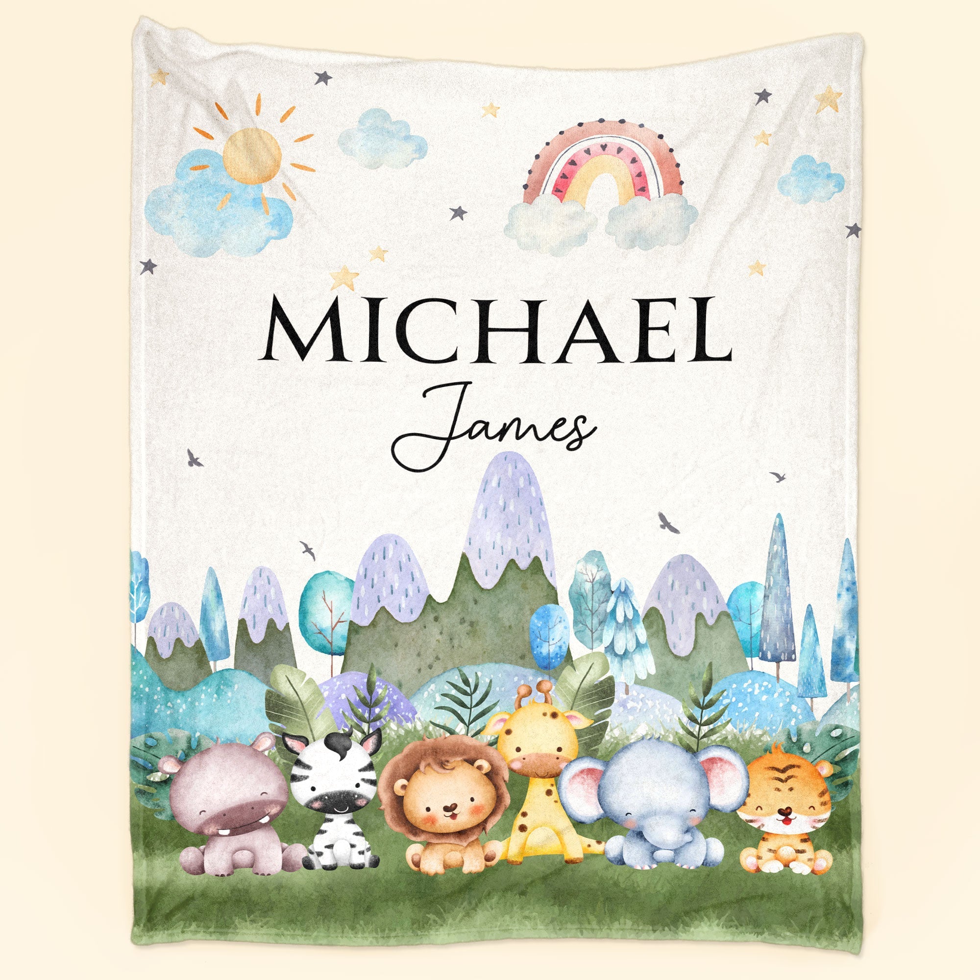 Nursery Room Decor - Personalized Baby Blanket