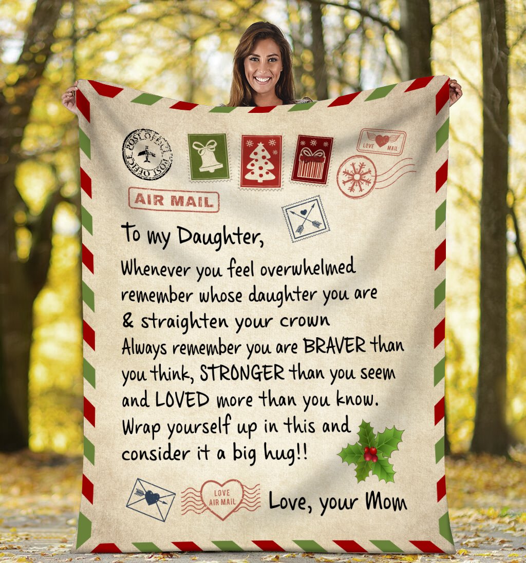 Christmas Envelope Fleece Blanket Christmas Gift For Daughter-A Loves Gift