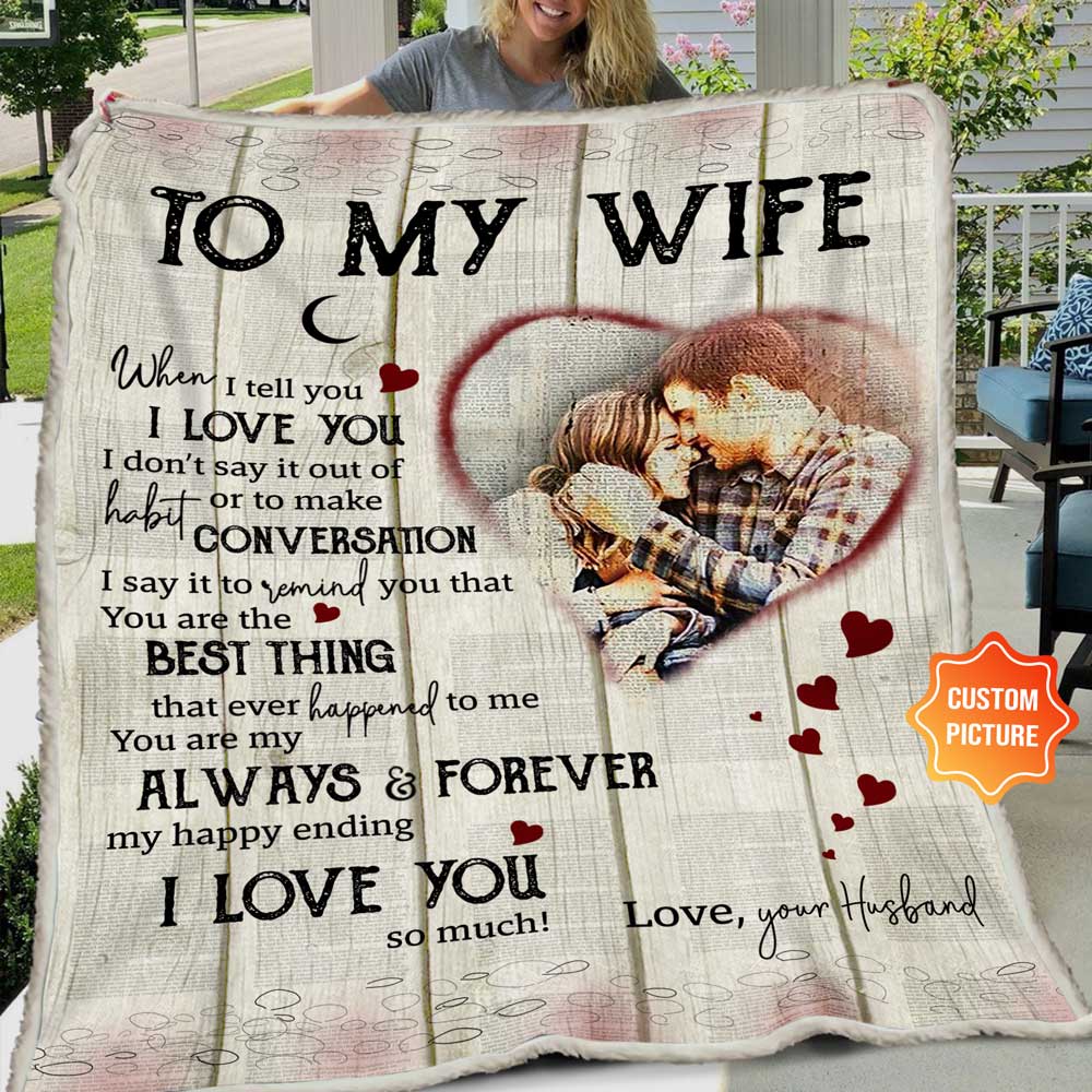 Personalized Anniversary Gift For Wife I Love You Blanket-A Loves Gift