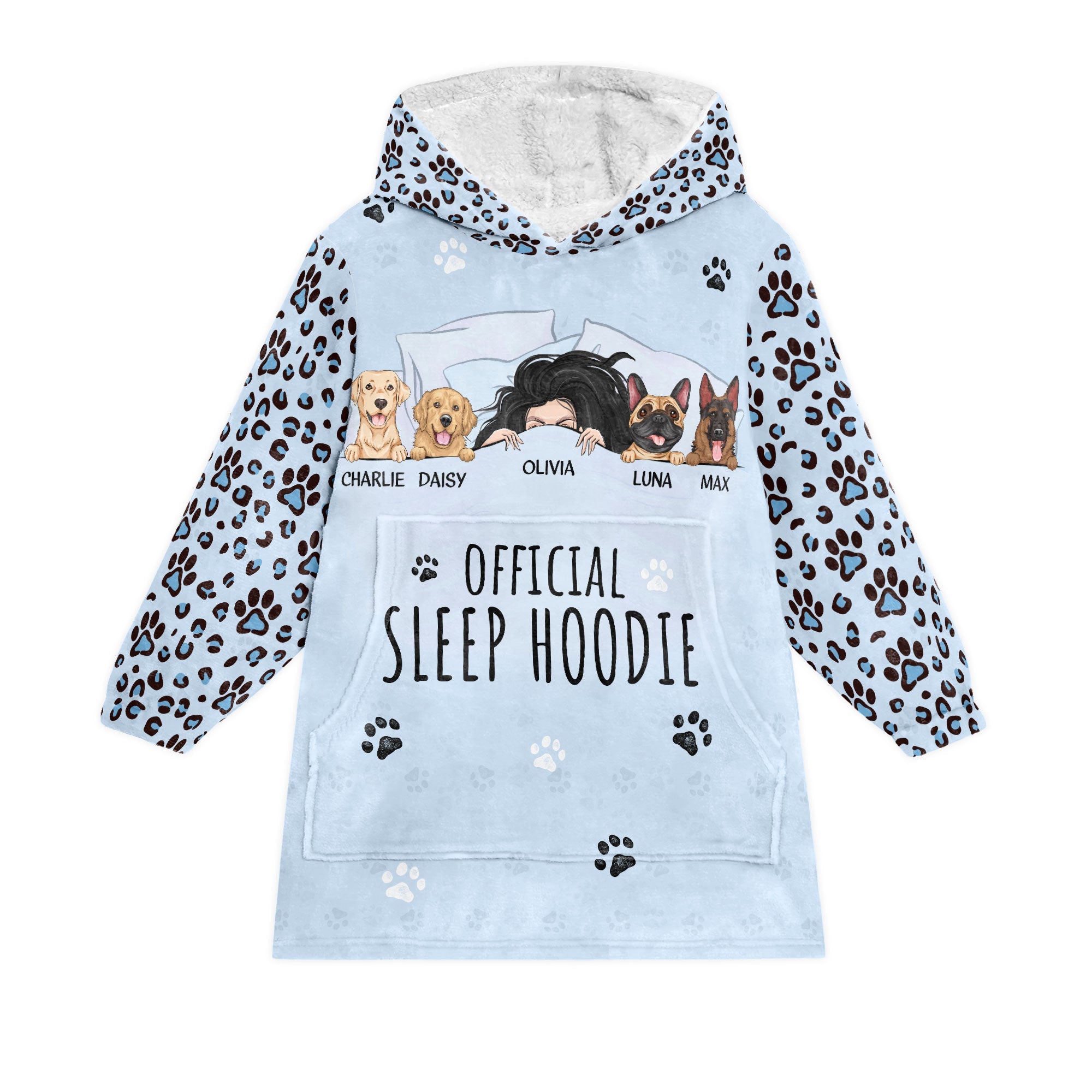 Official Sleep Hoodie Leopard Version - Personalized Oversized Blanket Hoodie