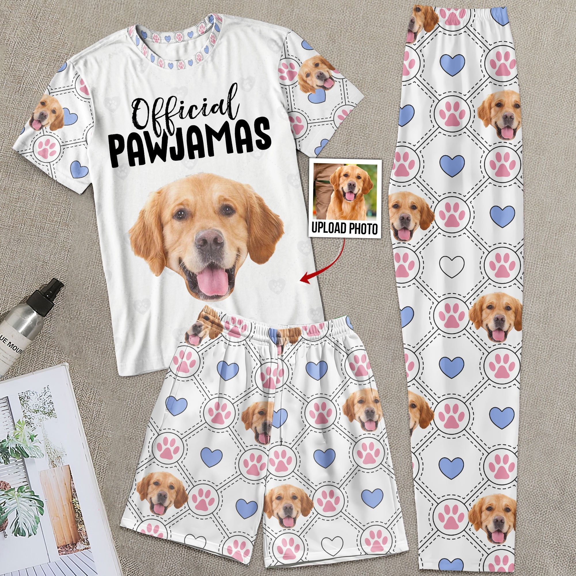 Official Pawjamas - Personalized Photo Pajama Shorts Set