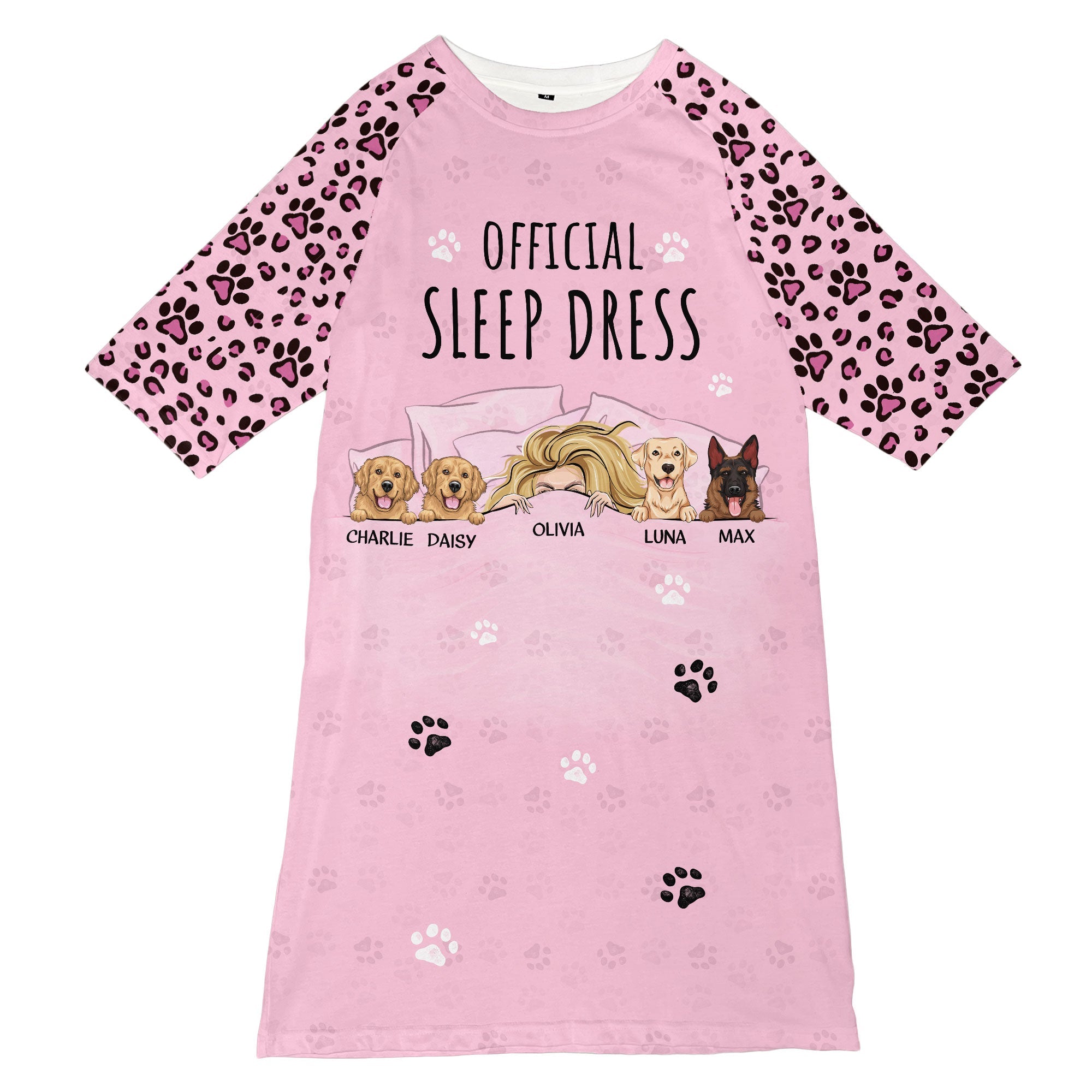 Official Sleep Dress - Personalized 3/4 Sleeve Dress