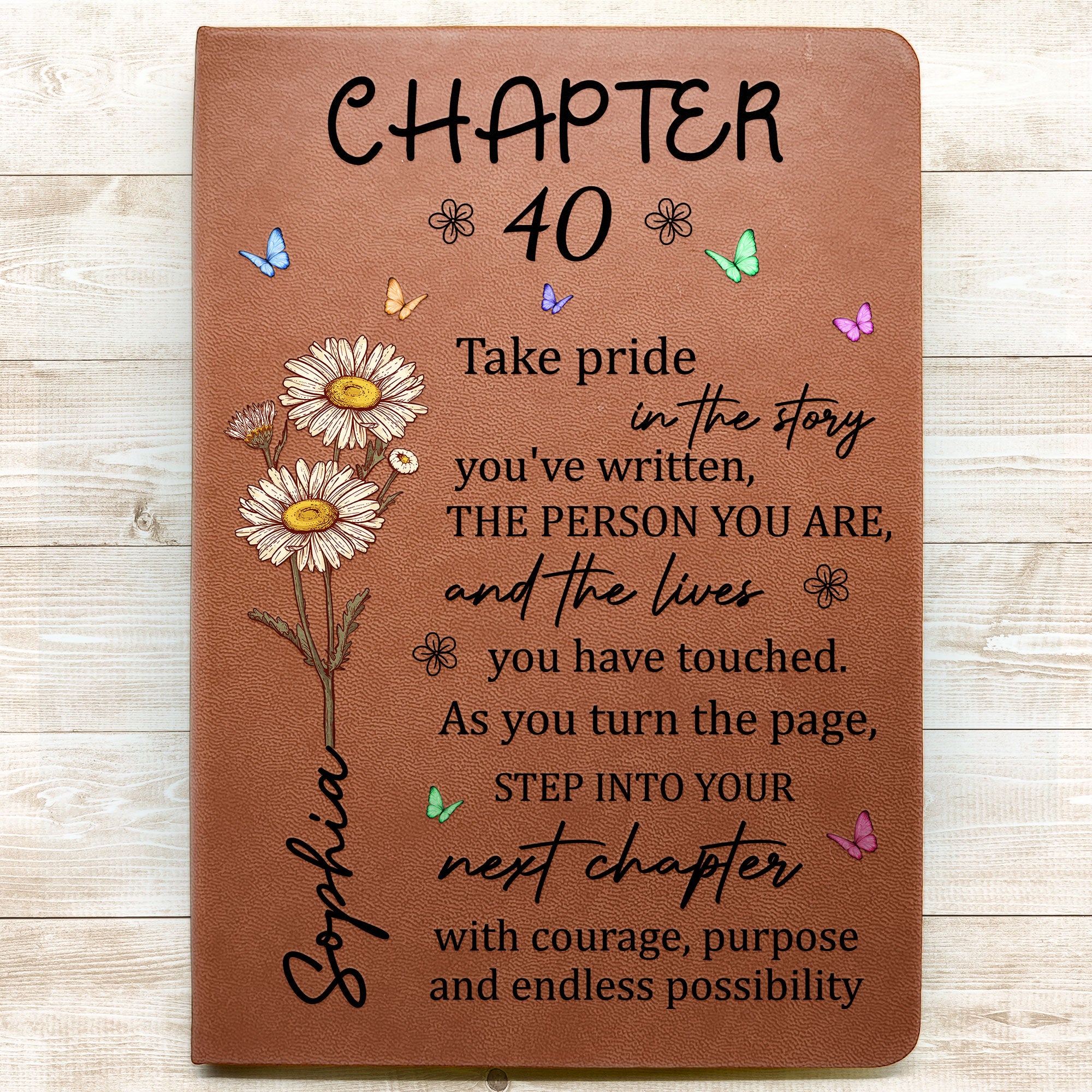 One More Chapter Of Life - Personalized Leather Journal