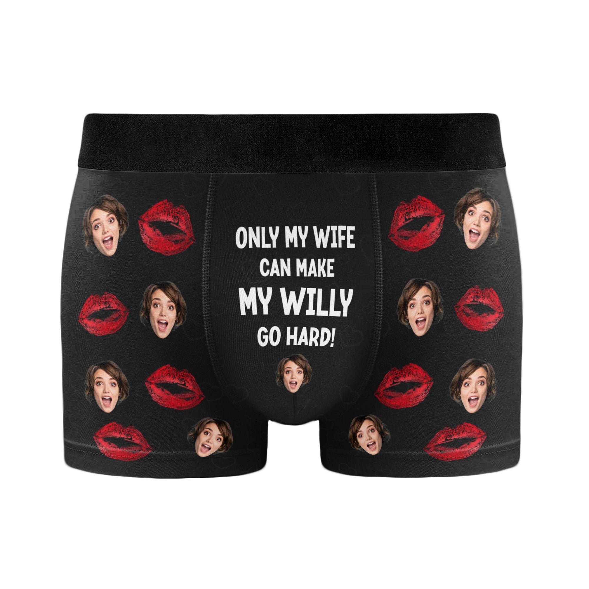 Only My Wife/Girlfriend Can Make My Willy Go Hard - Personalized Men's Boxer Briefs - Birthday Gifts For Men, Husband, Him, Boyfriend
