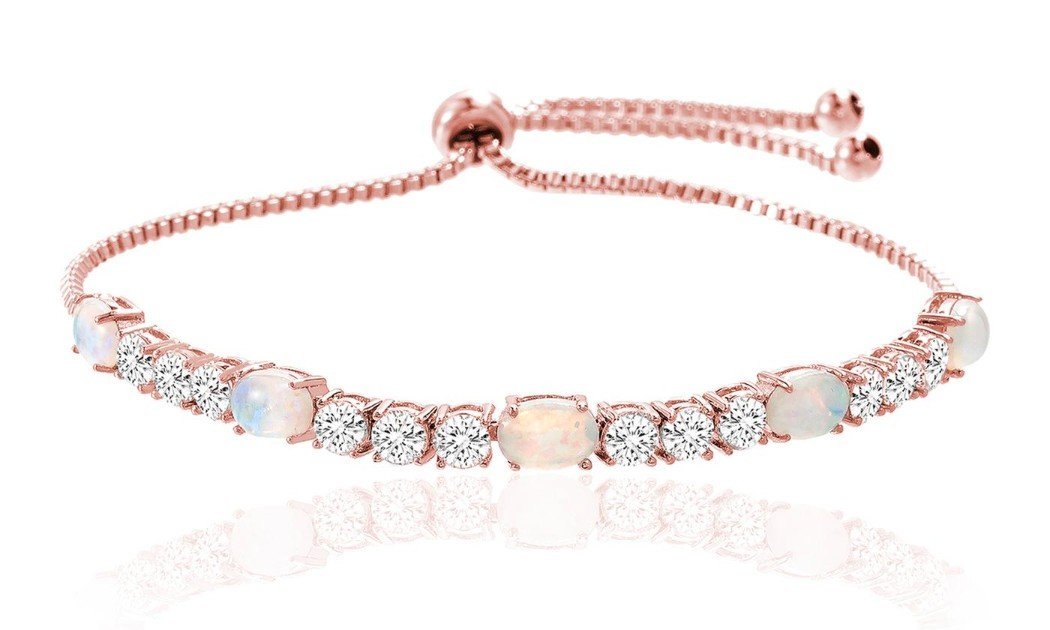 Fiery Opal Tennis Bracelet With Swarovski Crystals, , Riakoob Jewelry, Riakoob Jewelry  jewelryjewelry deals, swarovski crystal jewelry, groupon jewelry,, jewelry for mom,