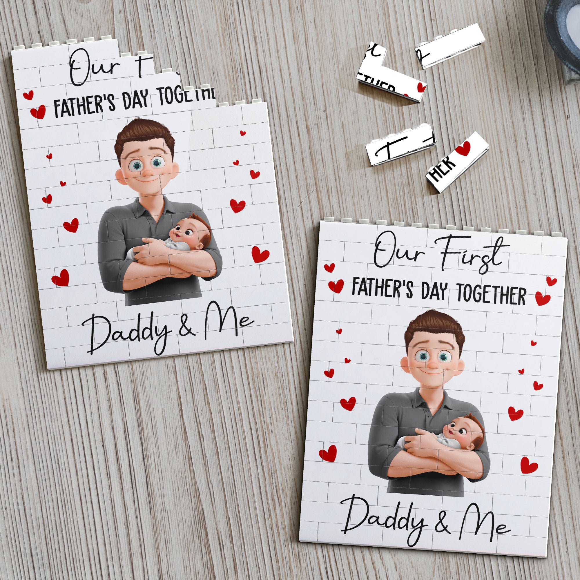 Our First Father's Day Together - Personalized Building Brick