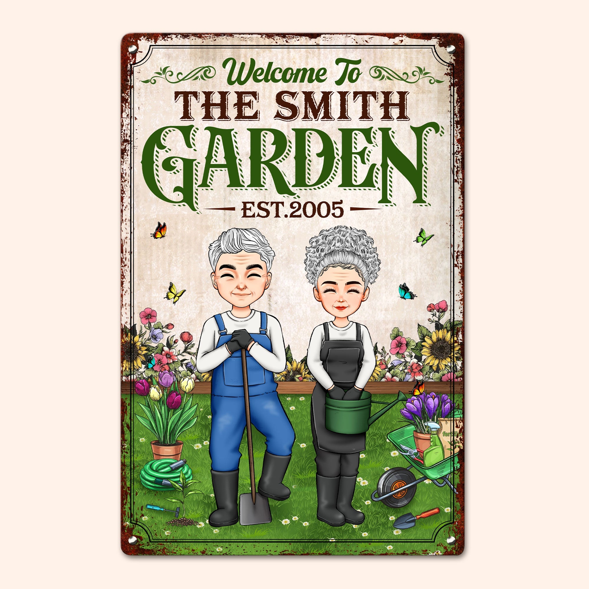 Our Garden - Personalized Metal Sign