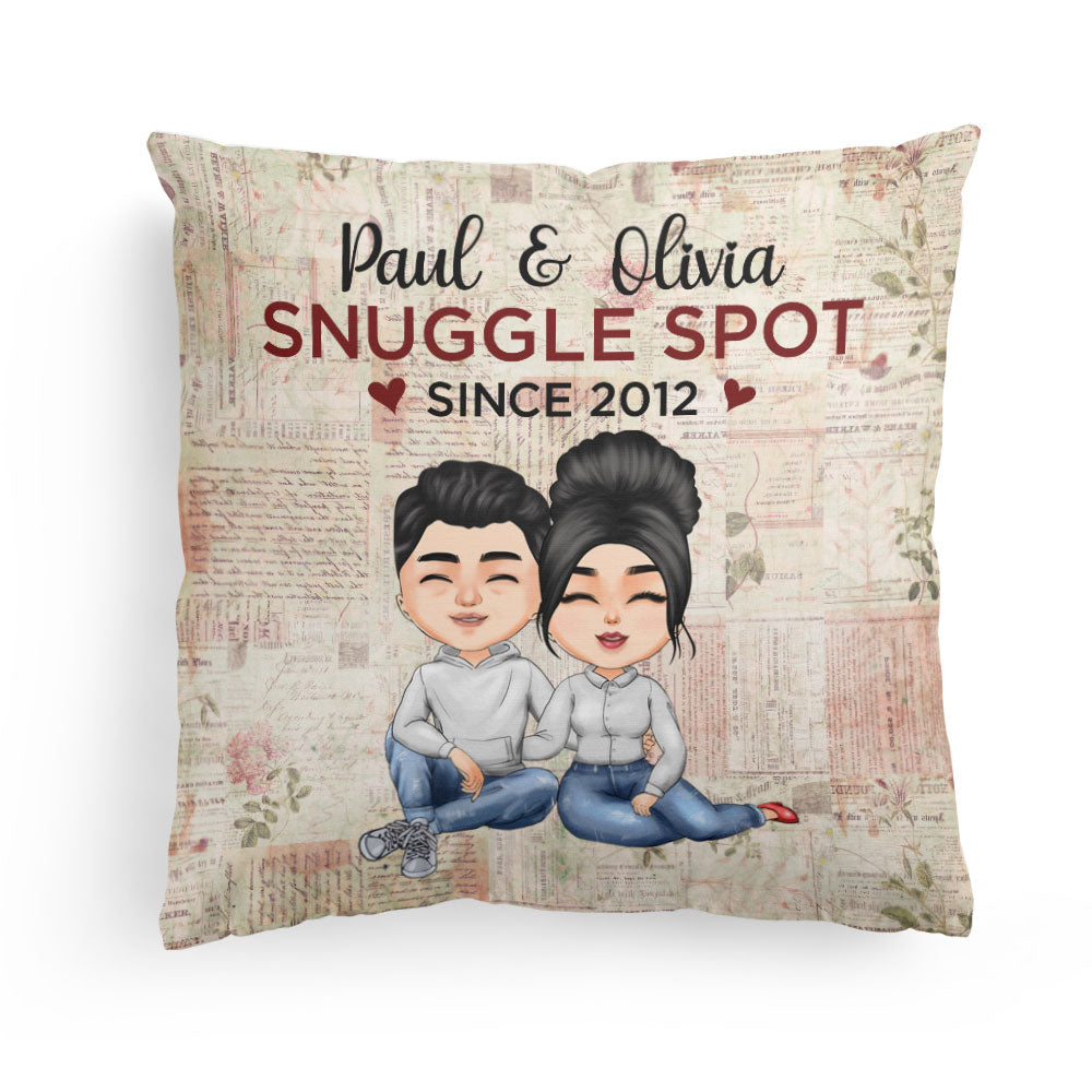 Our Snuggle Spot Since - Personalized Pillow (Insert Included)