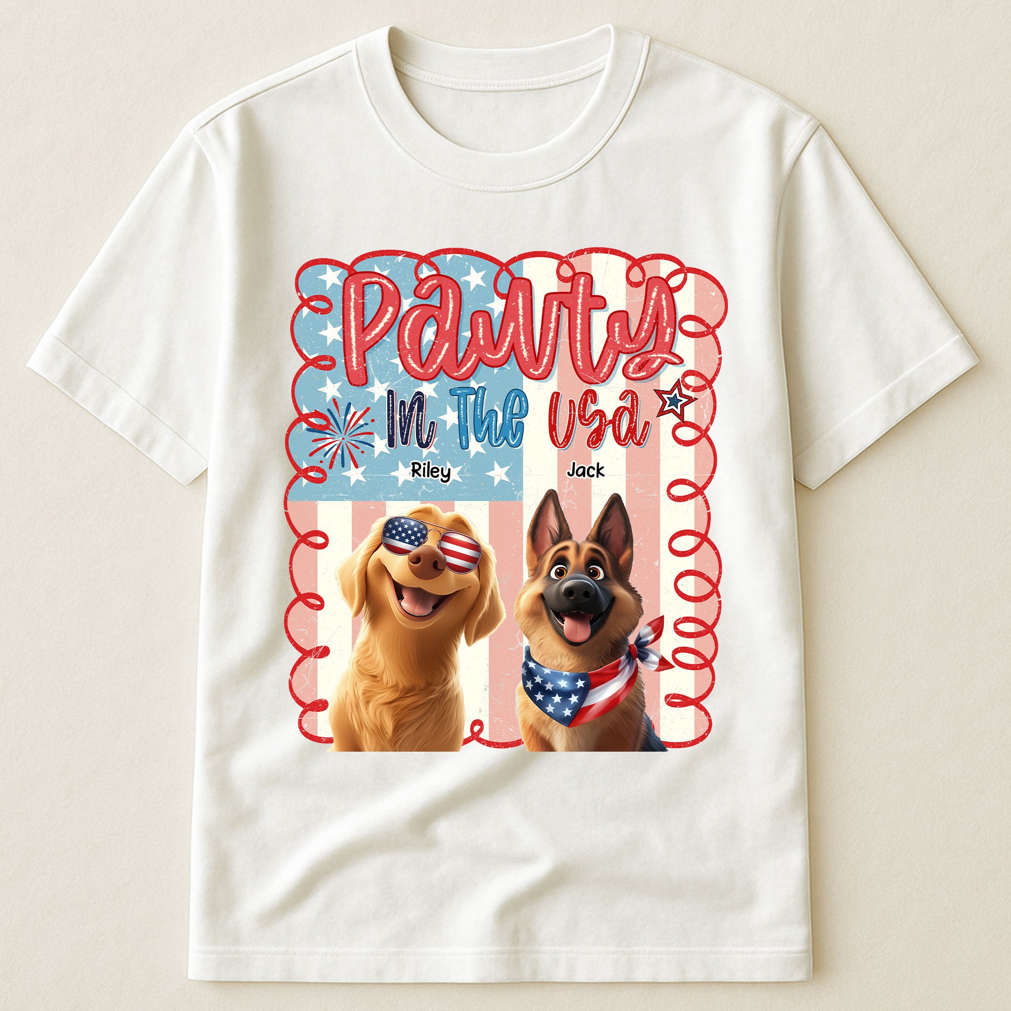 Pawty In The Usa - Personalized Shirt