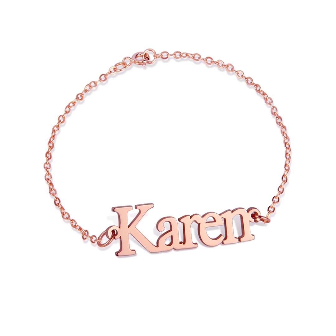 Personalized Ankle Bracelet with Name-A Loves Gift