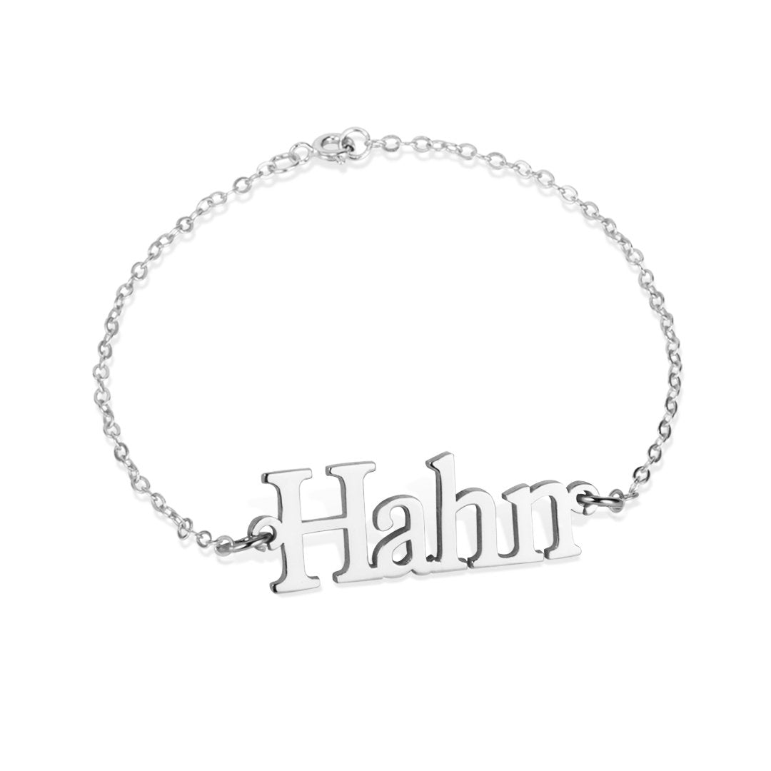 Personalized Ankle Bracelet with Name-A Loves Gift