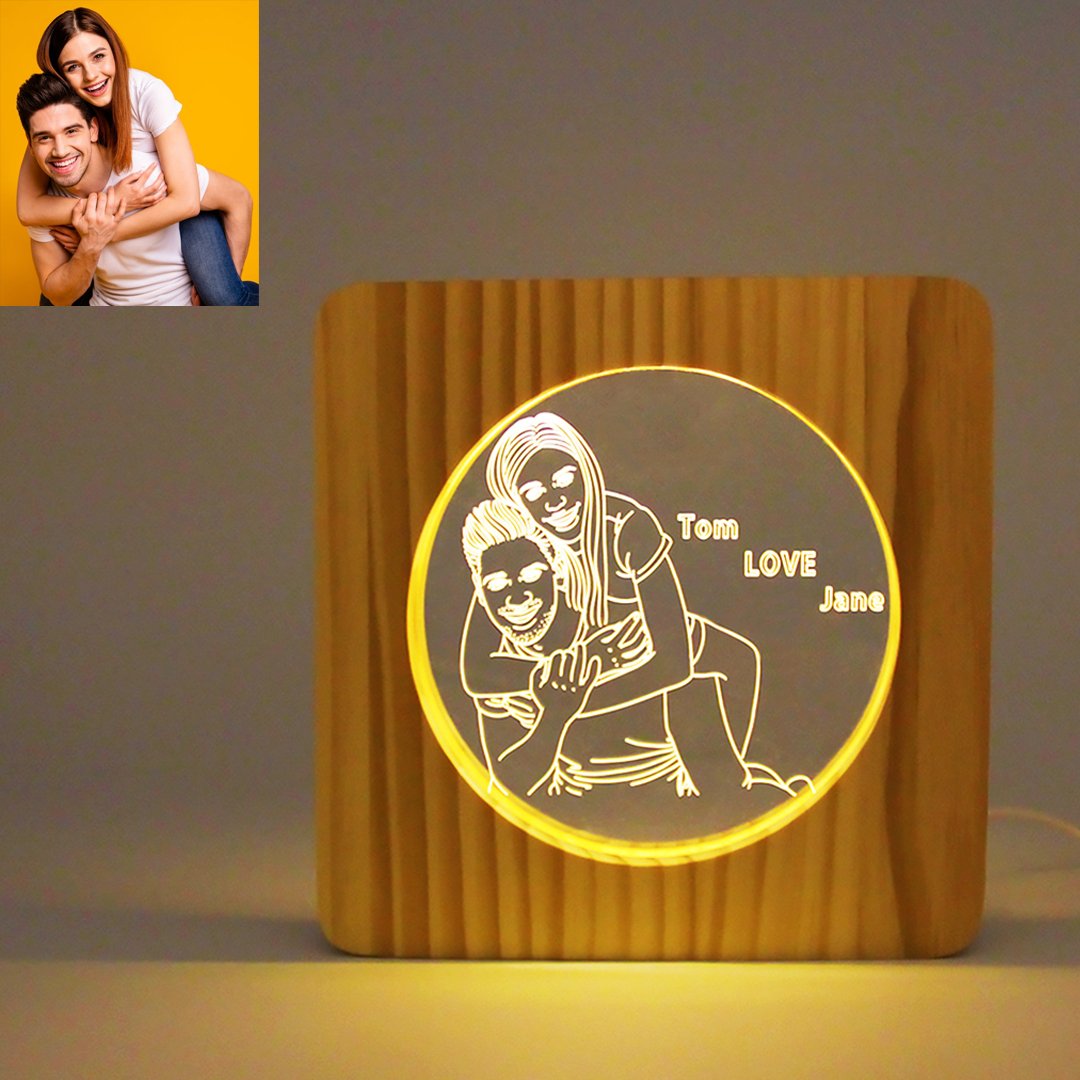 Circle Personalized Photo Frame-A Loves Gift