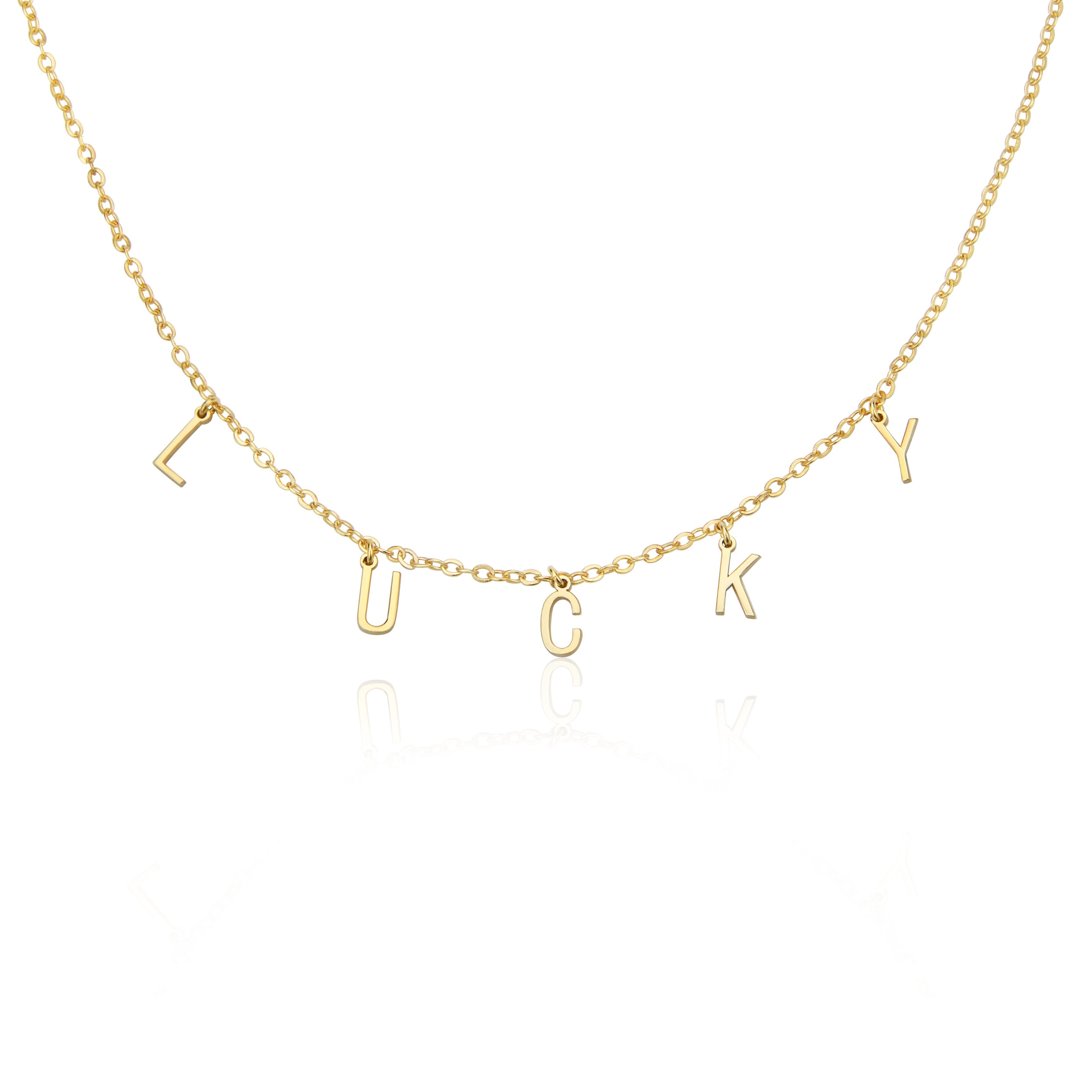 Personalized Initial Name Choker-A Loves Gift