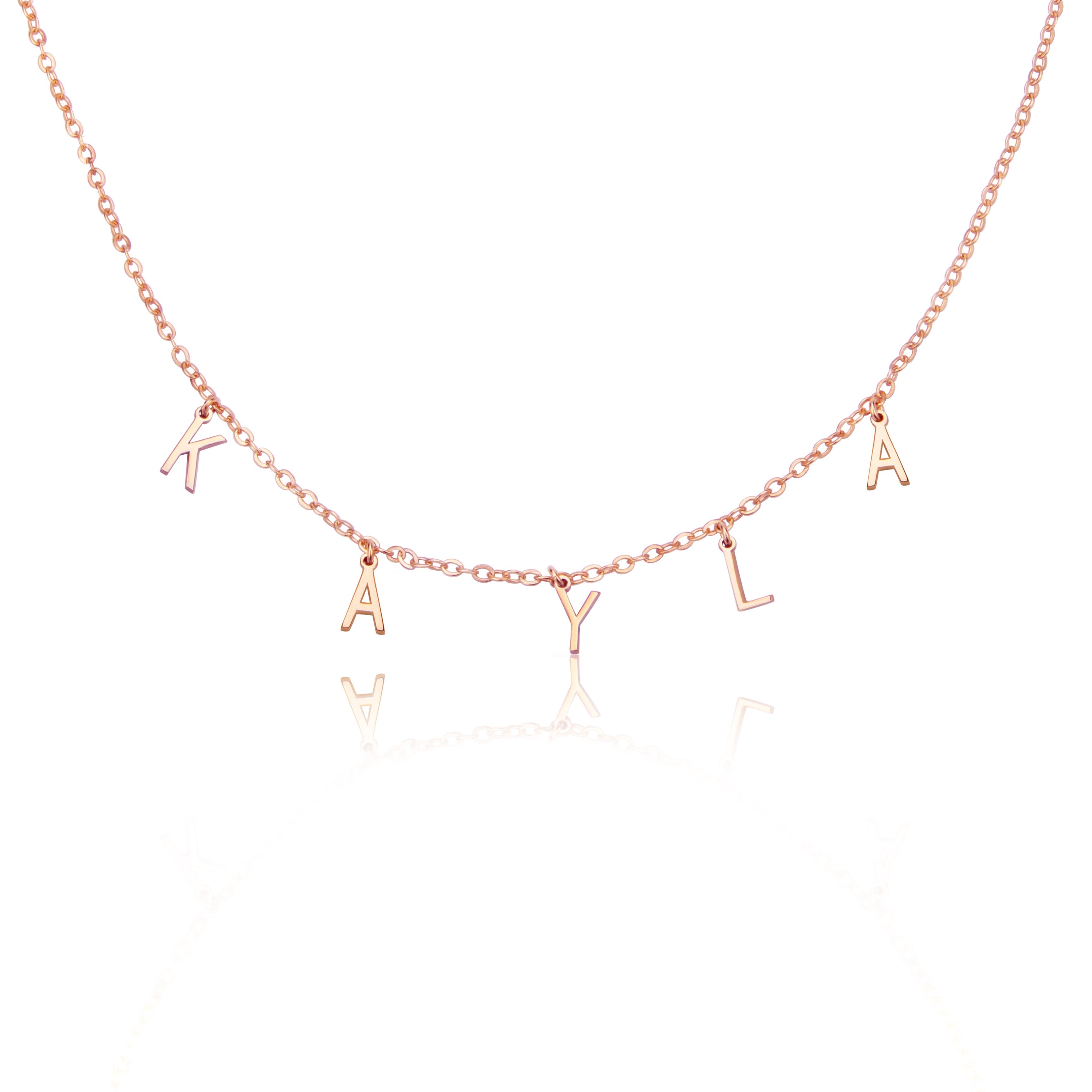 Personalized Initial Name Choker-A Loves Gift